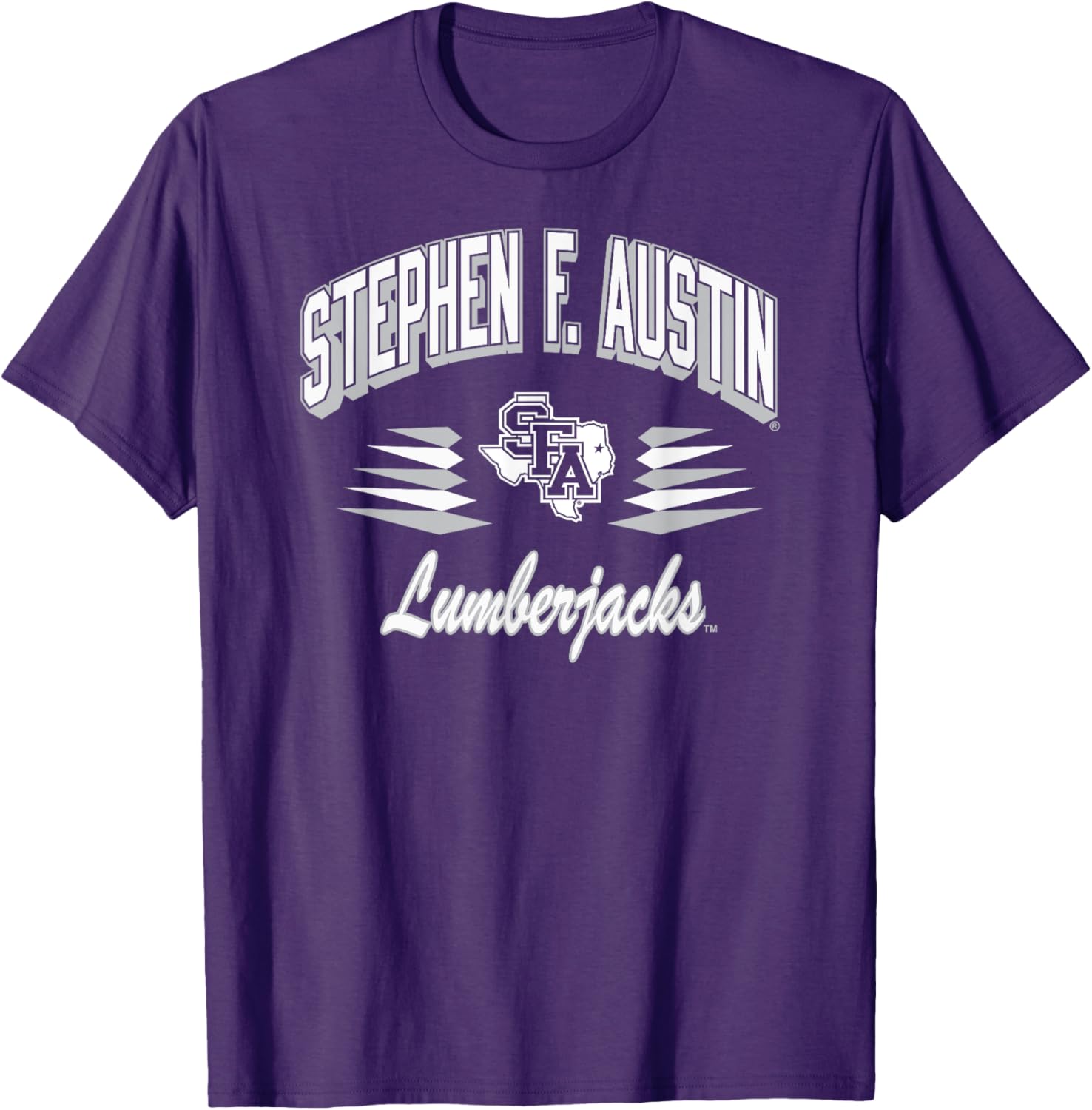 Stephen F. Austin Lumberjacks Retro Purple T-Shirt for Sports Fans - 1