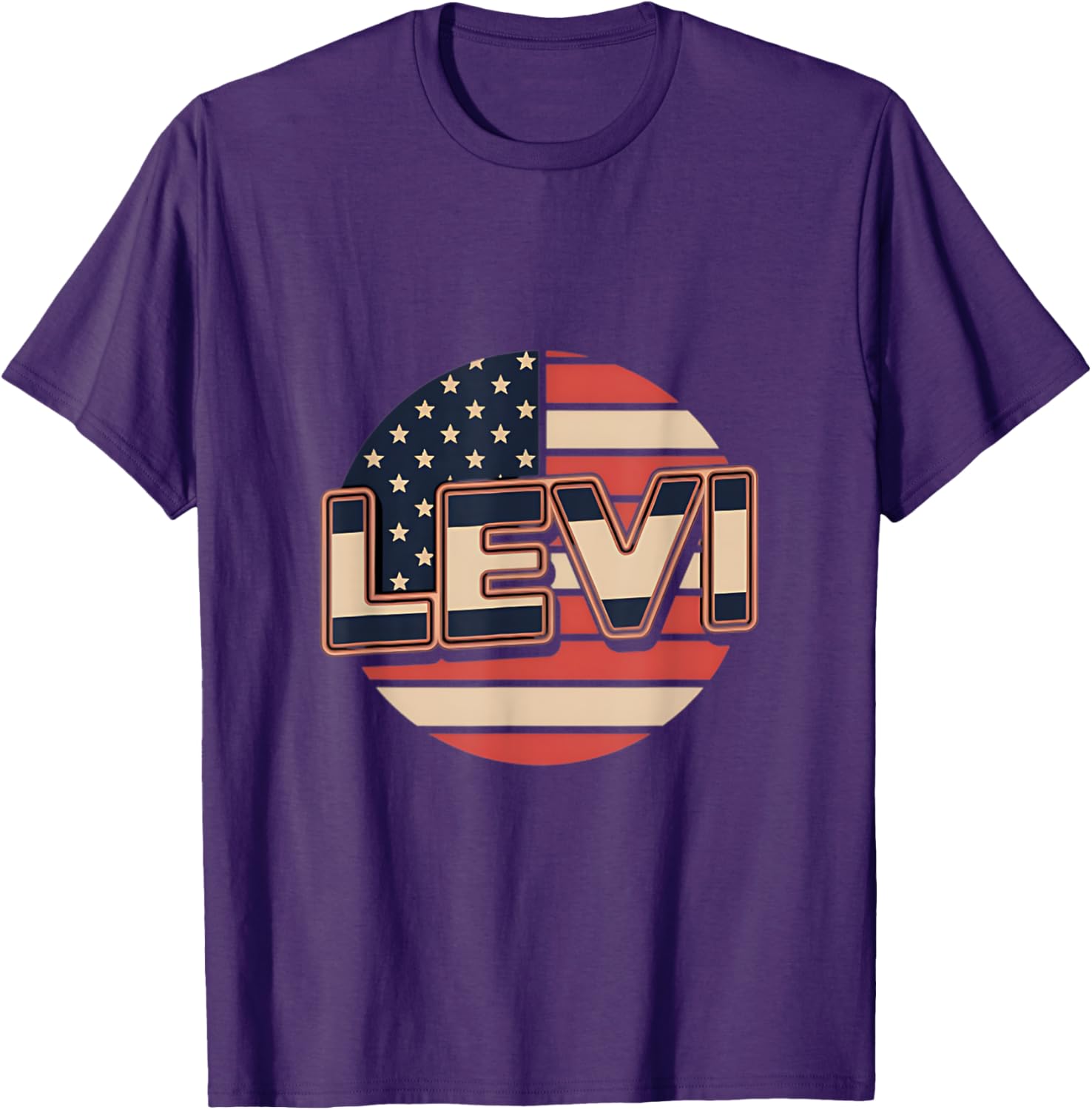 Personalized LEVI USA Flag Patriot T-Shirt for Proud Americans - 11