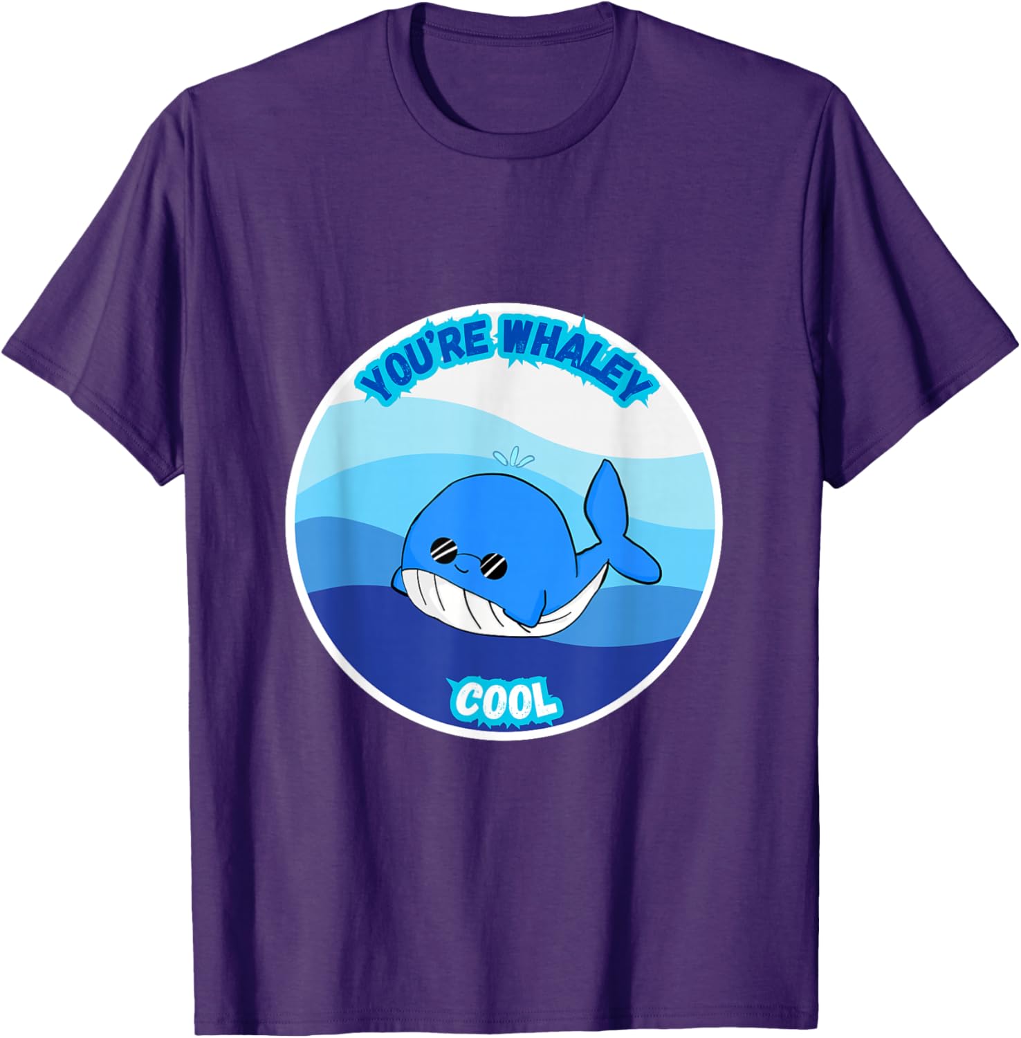 Whaley Cool Whale Graphic Tee Perfect for Ocean Lovers and Casual Wear - 1