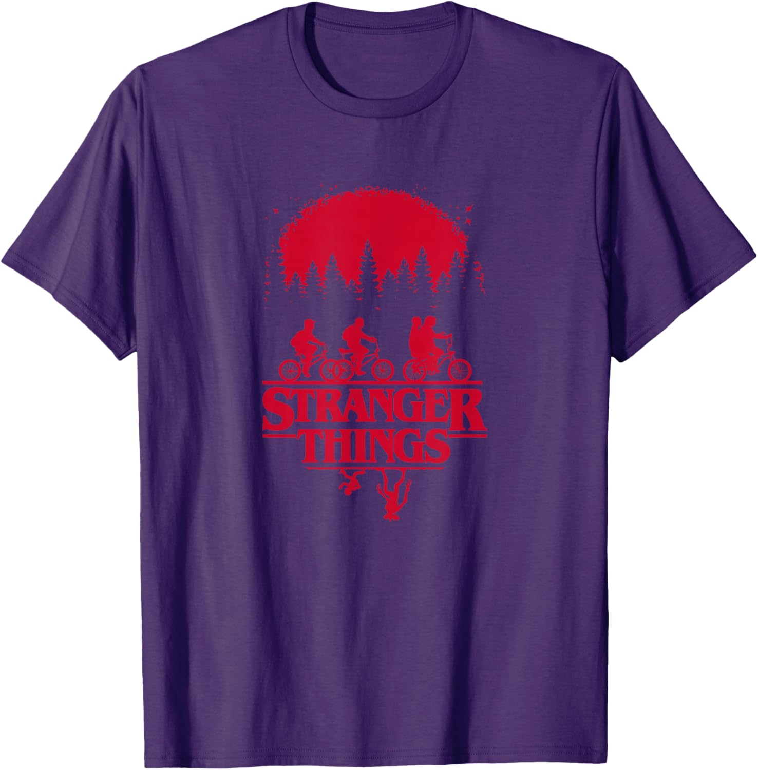 Stranger Things Upside Down Silhouette Group Shot T-Shirt for Fans - 4