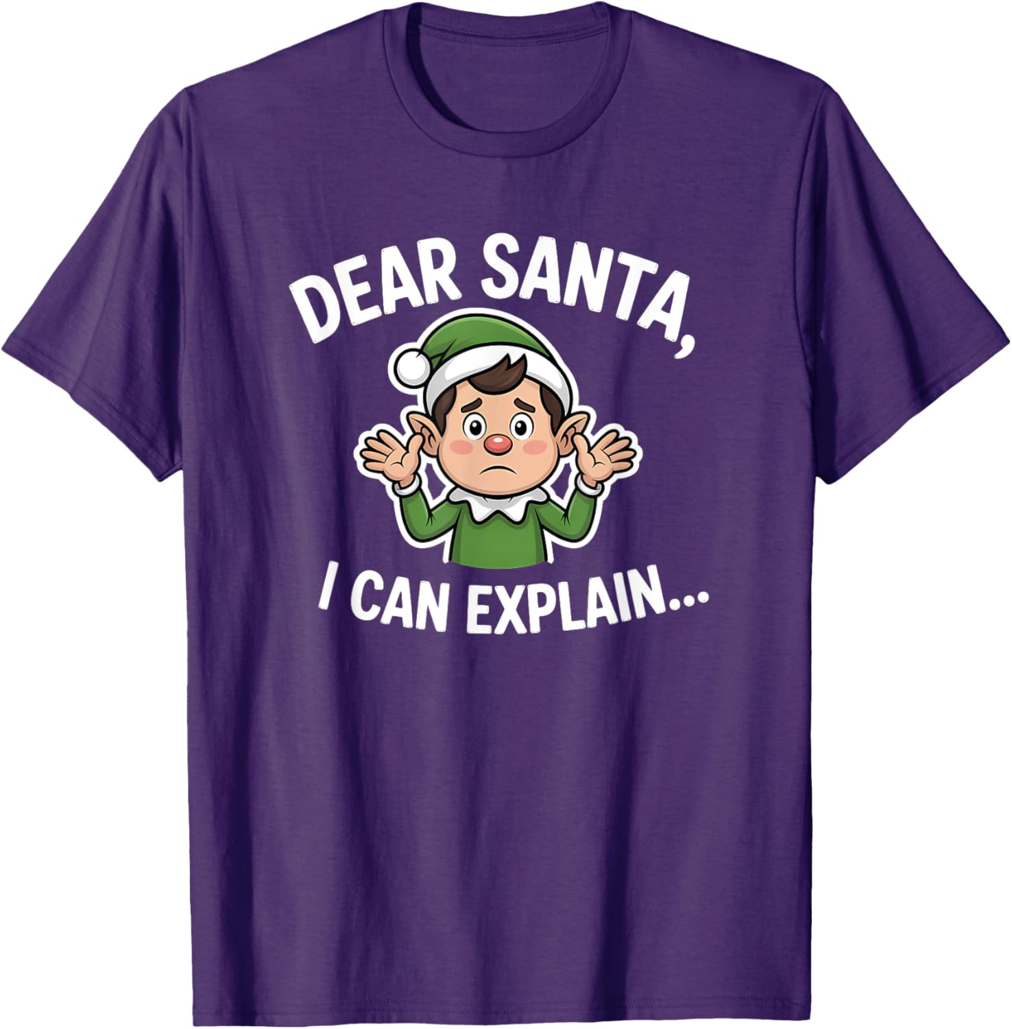 Funny Dear Santa I Can Explain Christmas T-Shirt for Holiday Cheer - 3