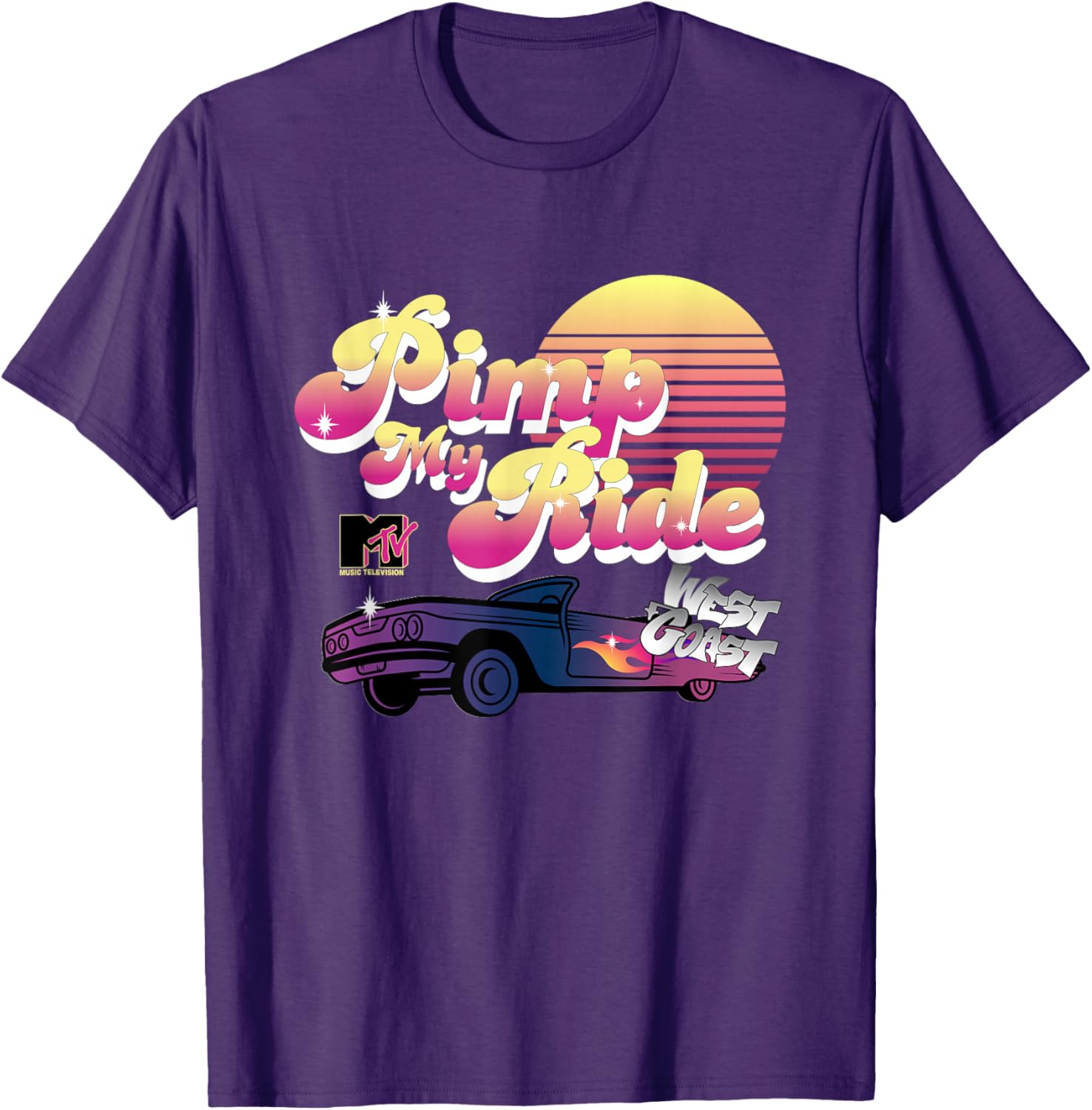 Retro MTV Pimp My Ride West Coast Sunset T-Shirt for Trendy Style - 3