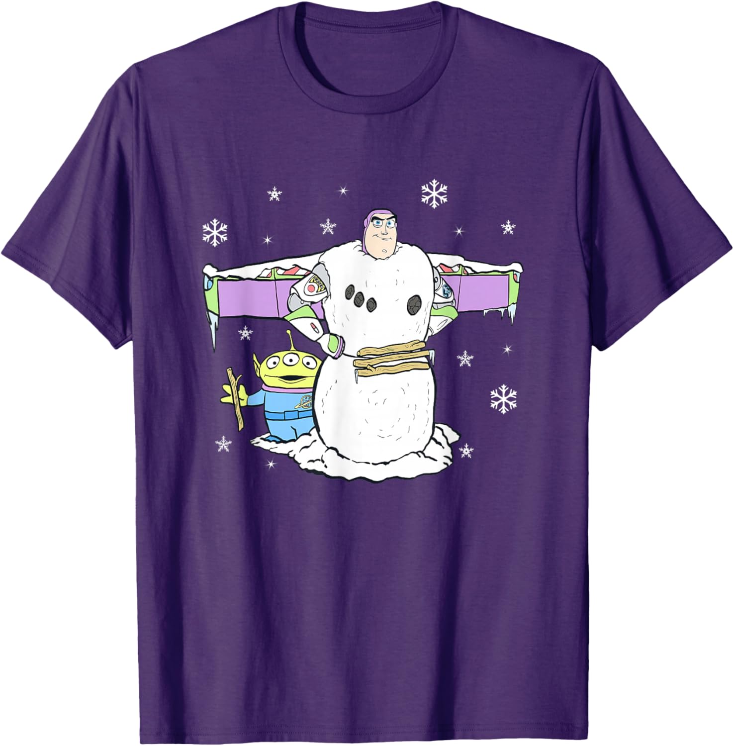 Disney Pixar Toy Story Christmas Buzz Snowman Logo T-Shirt for Kids - 2
