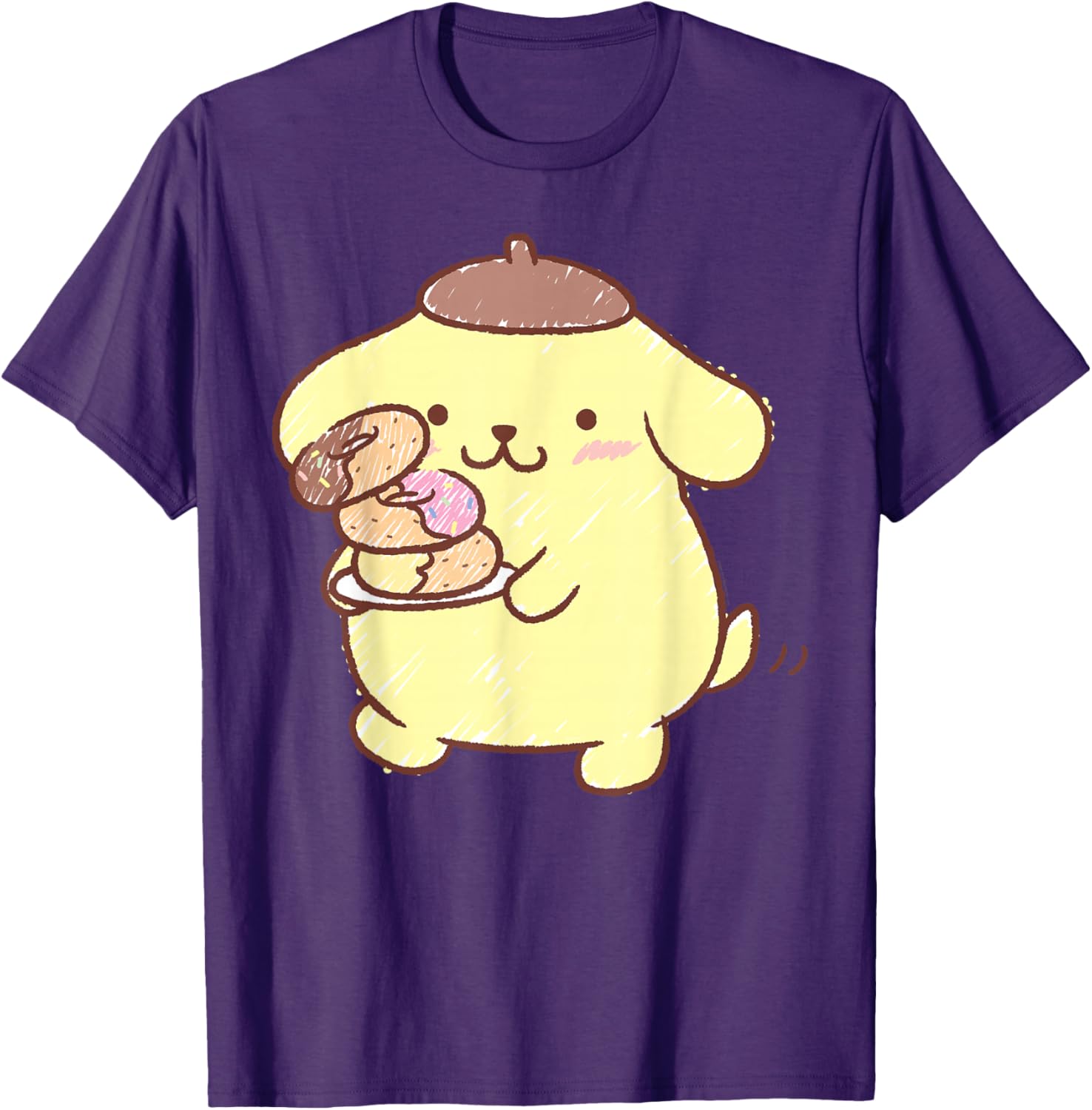 Pompompurin Donuts T-Shirt Cute & Comfy Clothing for Fans - 9