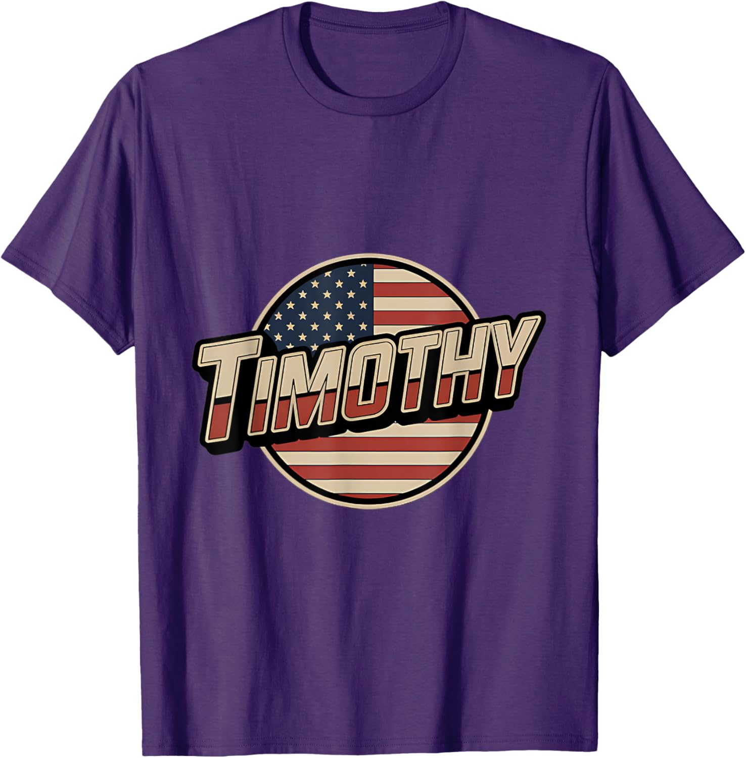 Personalized TIMOTHY USA Flag T-Shirt for Patriotic Americans - 2