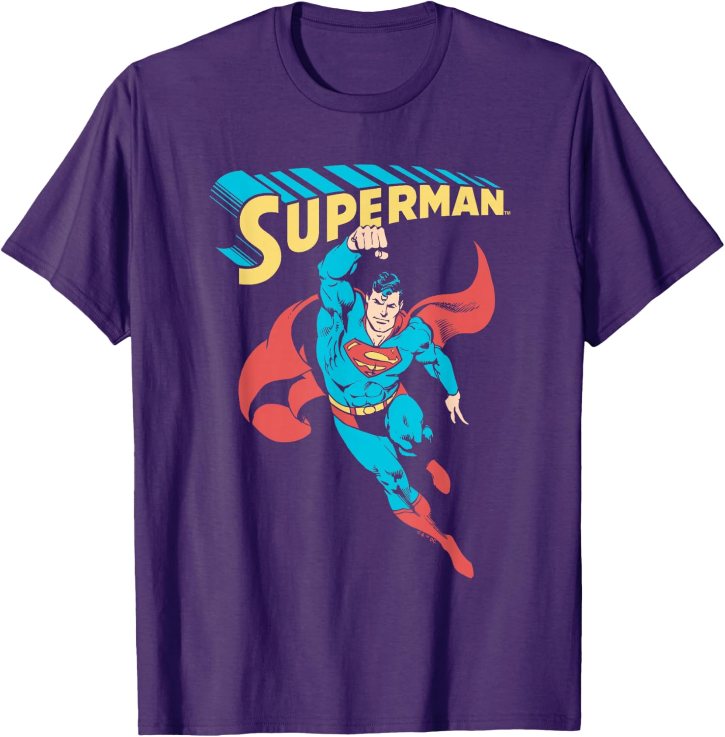 Superman Superhero V-Neck T-Shirt for Adults and Kids - Black, Classic Fit - 1