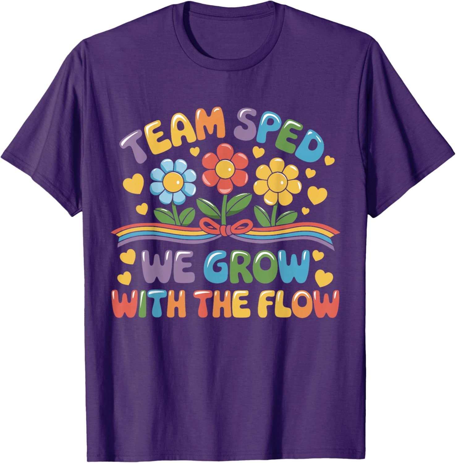 Team SPED We Grow With The Flow Special Ed Teacher T-Shirt for Educators - 16