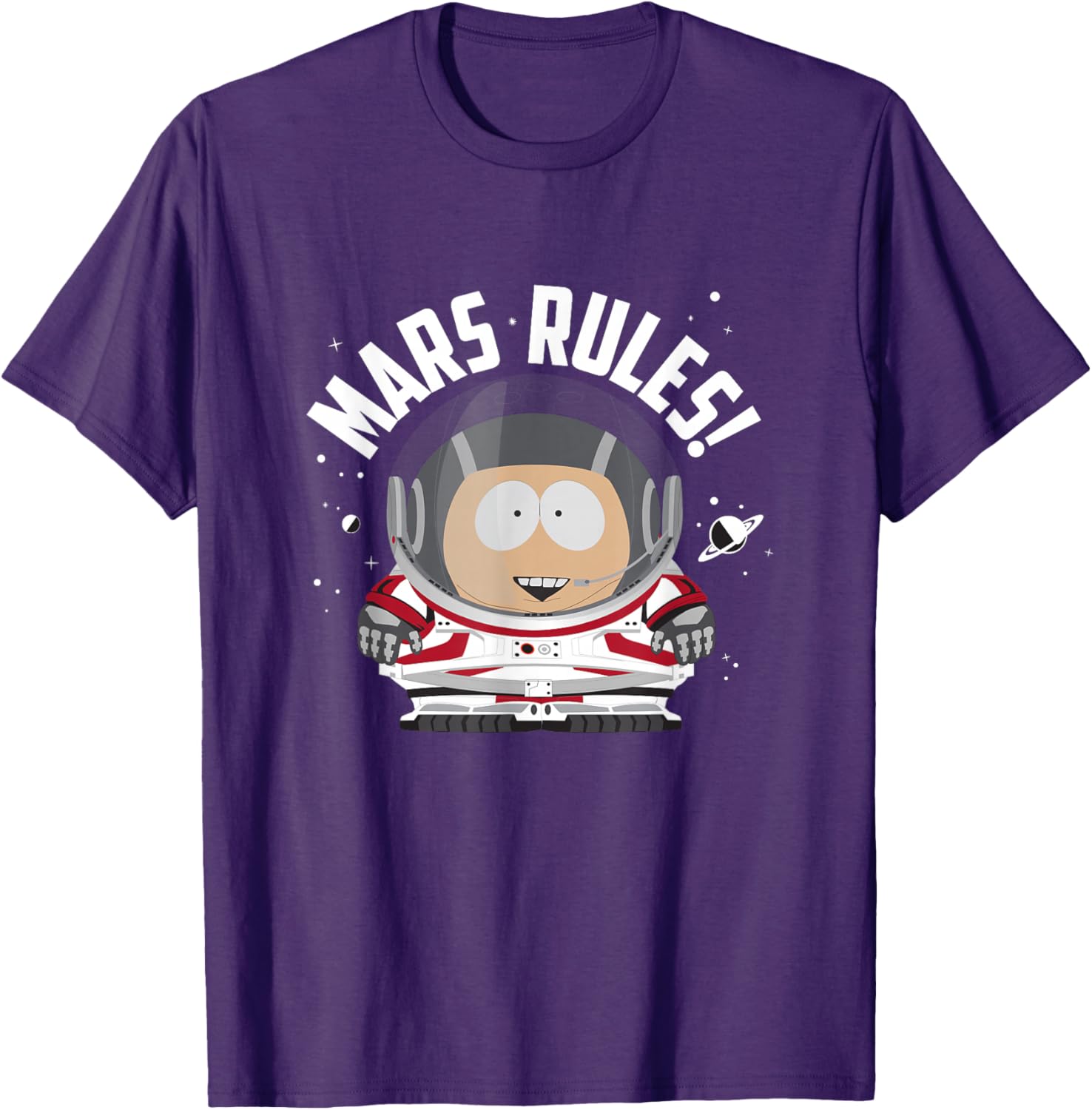 South Park Cartman Astronaut Mars Rules T-Shirt for Fun Casual Wear - 8