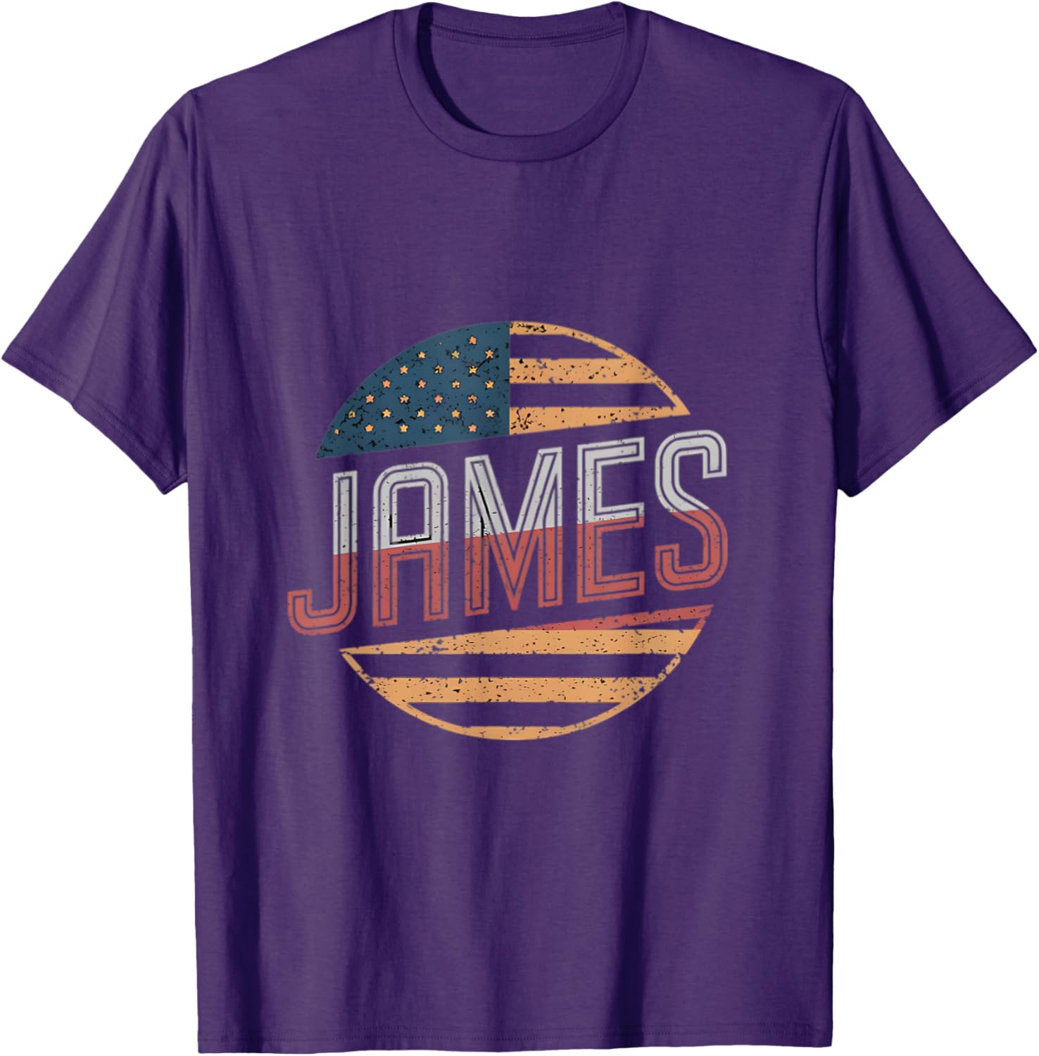 Personalized JAMES USA Flag T-Shirt for Patriotic Style and Comfort - 1