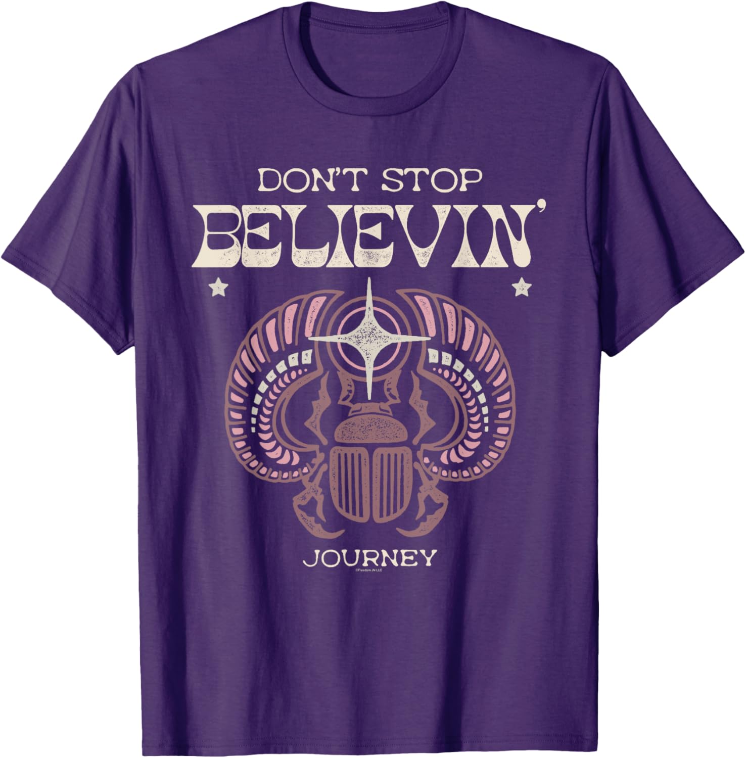 Vintage Journey Groovy Don't Stop Believin Scarab Band T-Shirt - 4