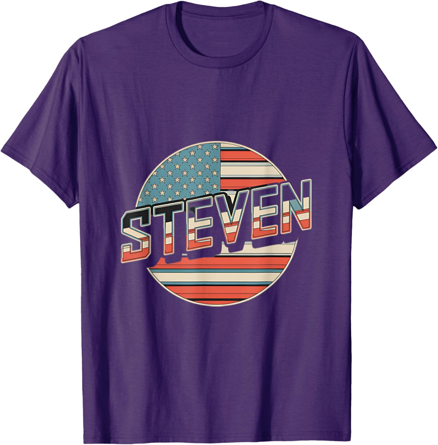 Personalized STEVEN USA Flag T-Shirt for Patriots - Perfect for Any Occasion - 8
