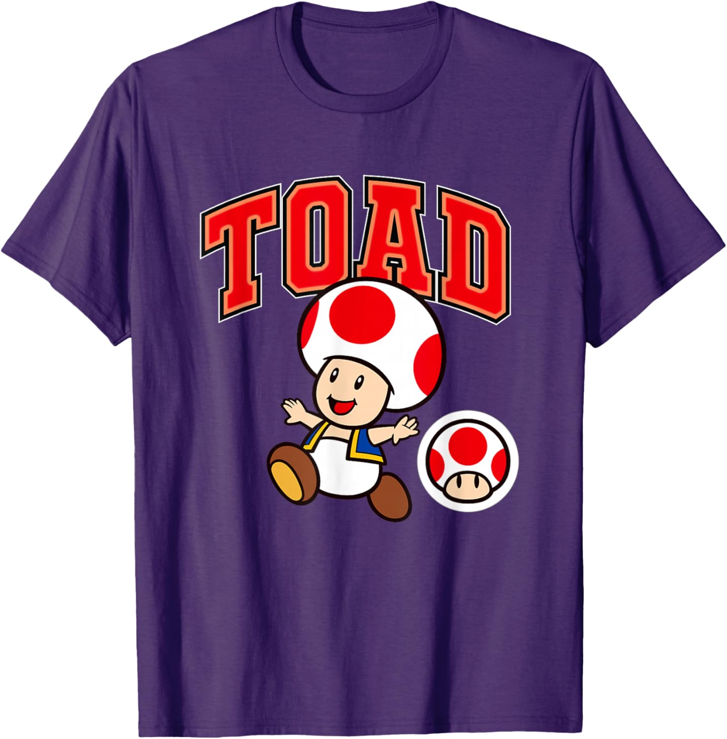 Super Mario Toad Collegiate Style T-Shirt for Fun Gaming Fashion - 10