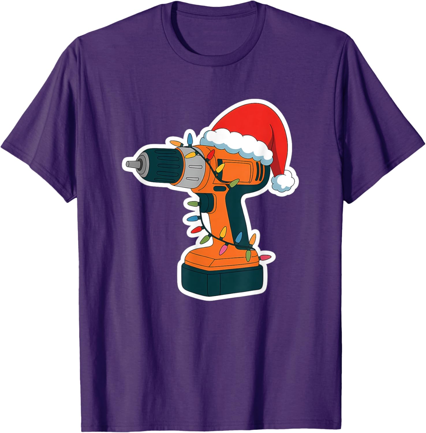 Festive Christmas Cordless Drill T-Shirt Perfect for Holiday Cheer - 5