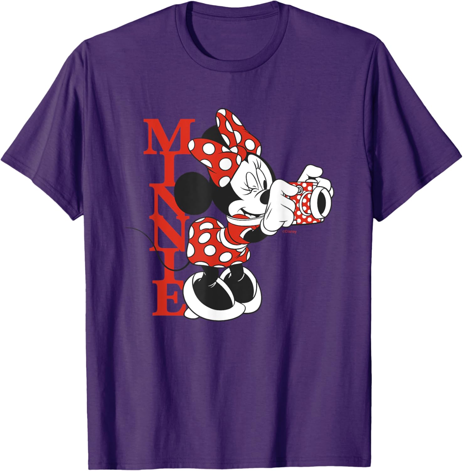 Vintage Disney Minnie Mouse Polka Dot T-Shirt with Camera for Fashion Lovers - 3