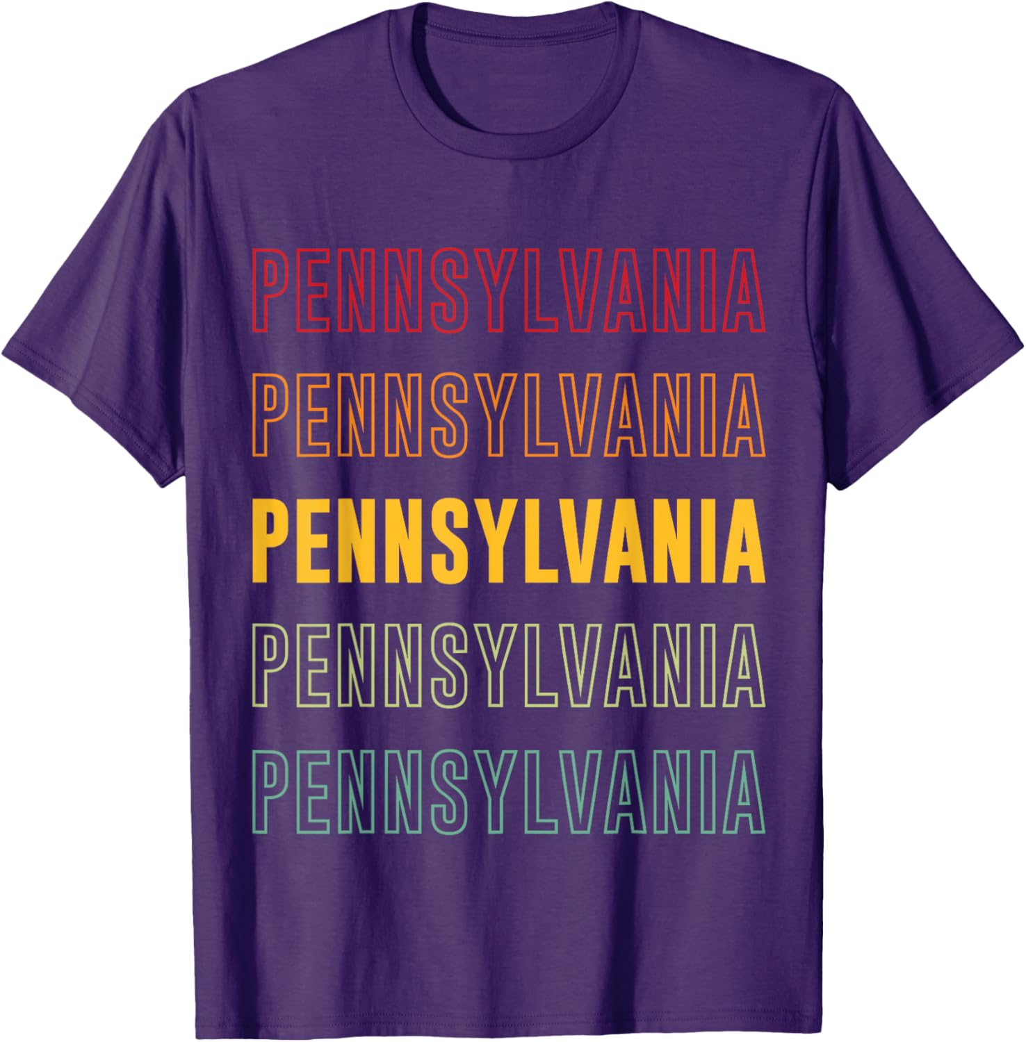 Vibrant Pennsylvania Rainbow T-Shirt for Stylish Comfort and Fun Fashion - 25