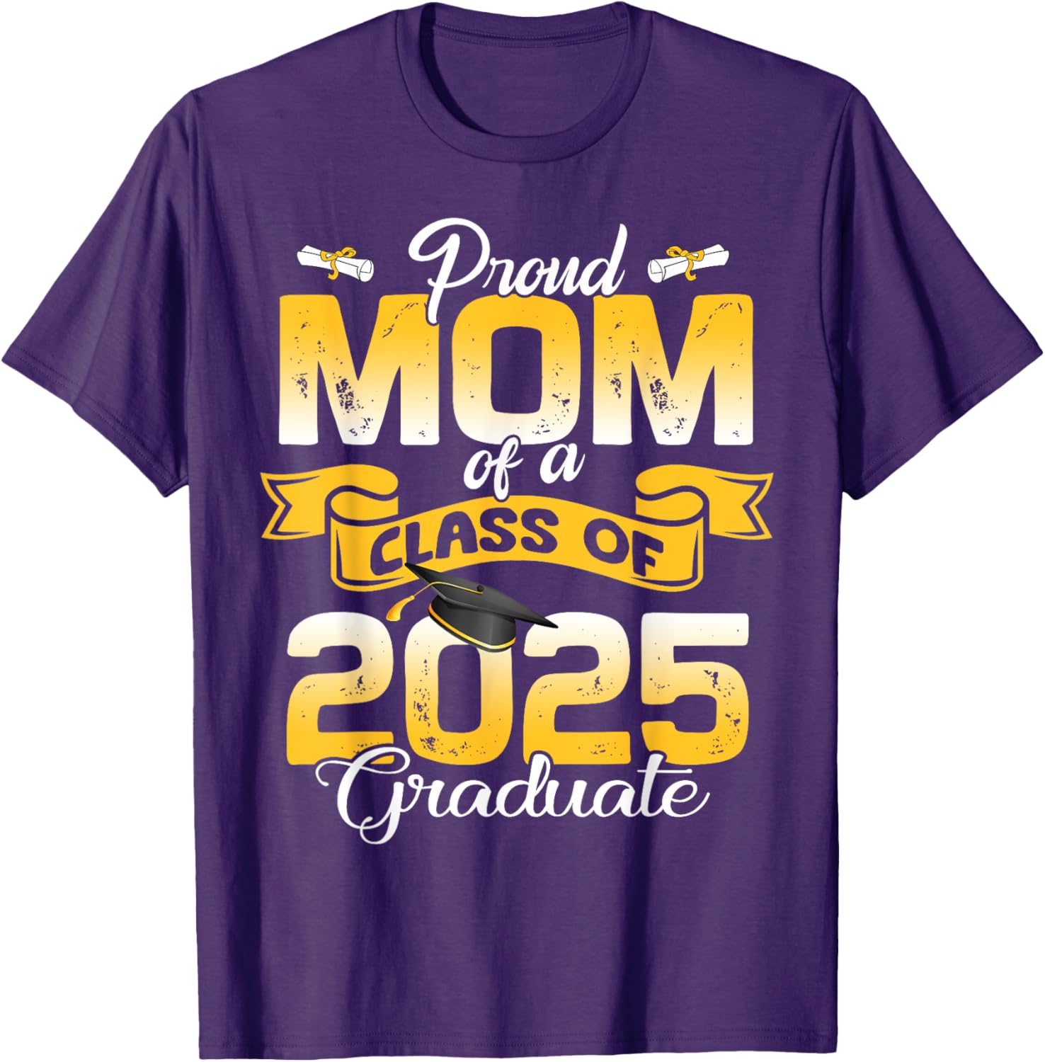 Super Proud Mom of 2025 Graduate T-Shirt for Family Celebration - 9