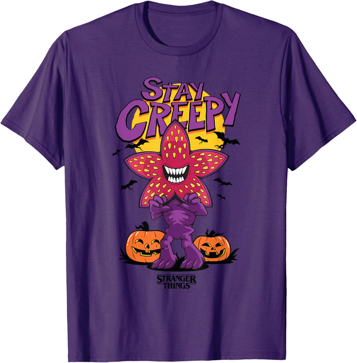 Stay Creepy Cute Demogorgon Smile Poster T-Shirt for Stranger Things Fans - 1