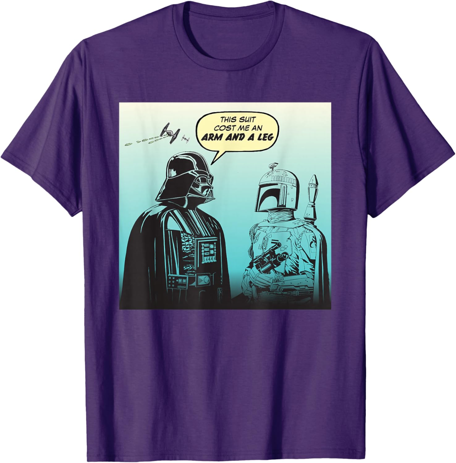 Star Wars Funny Darth Vader and Boba Fett Comic T-Shirt for Fans - 4