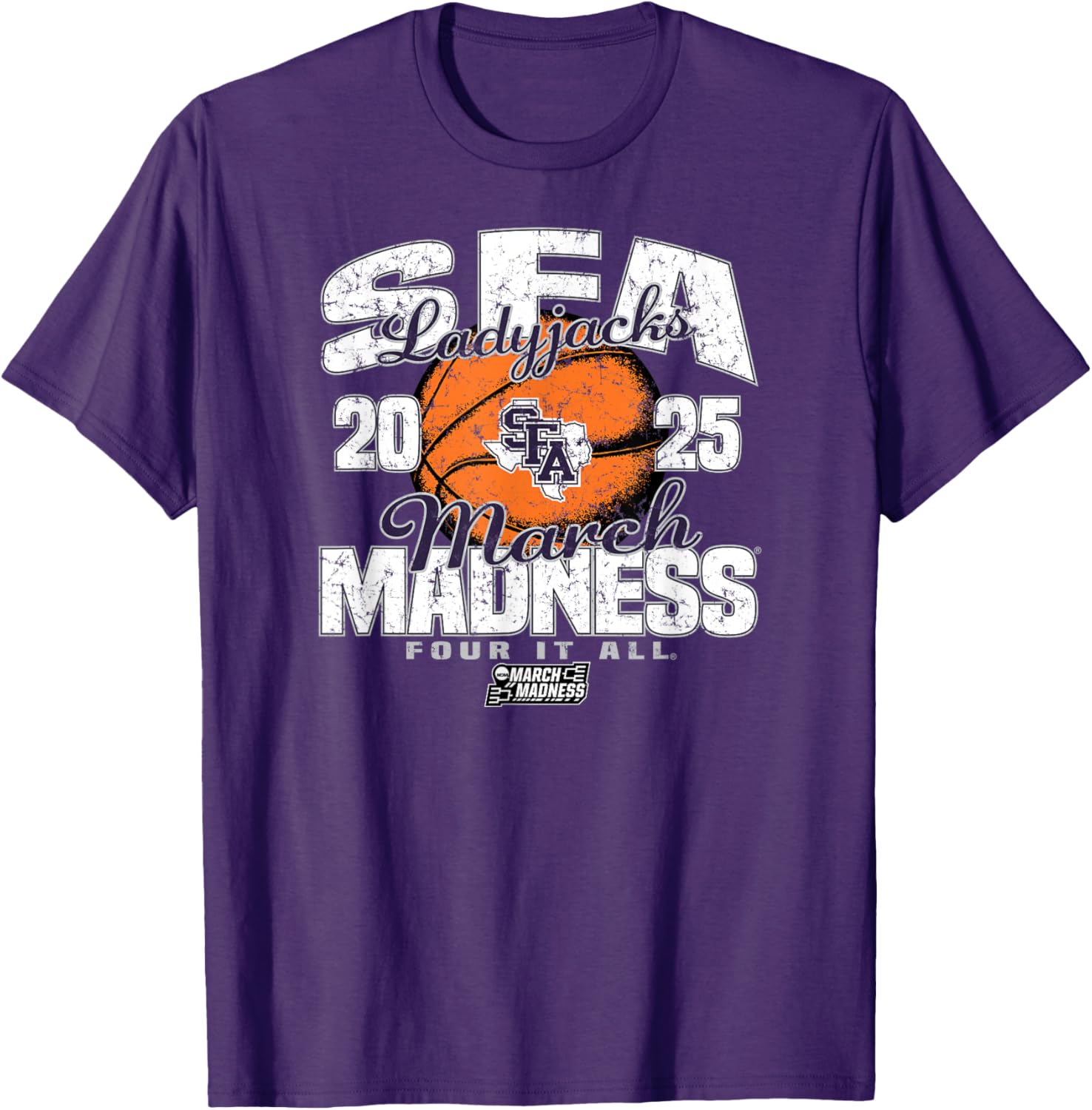 Stephen F. Austin Lady Jacks March Madness 2025 Women's Basketball T-Shirt - 1