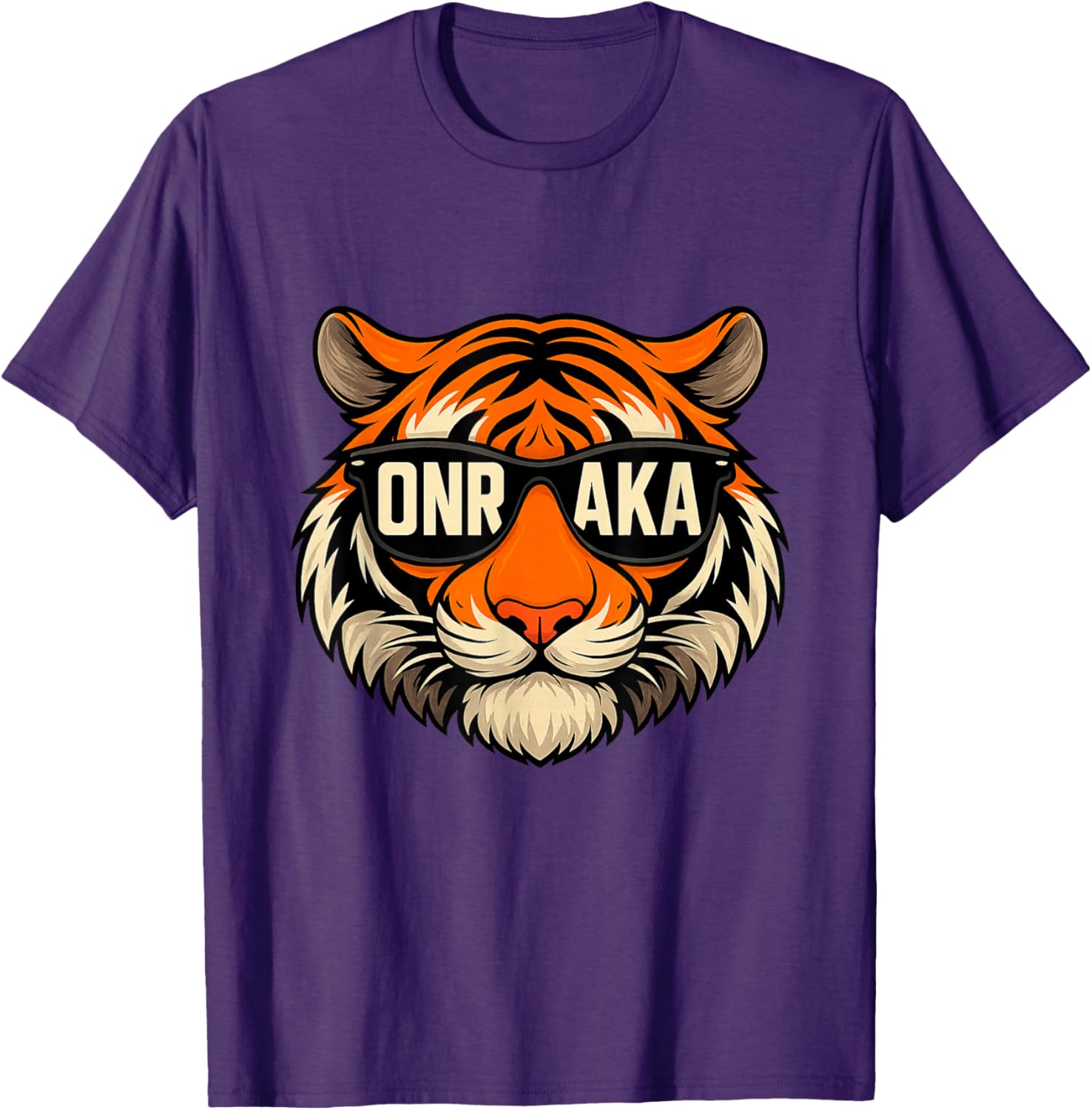 Vintage Tiger Graphic T-Shirt Onrakas Retro Sunglasses Unity Apparel - 18