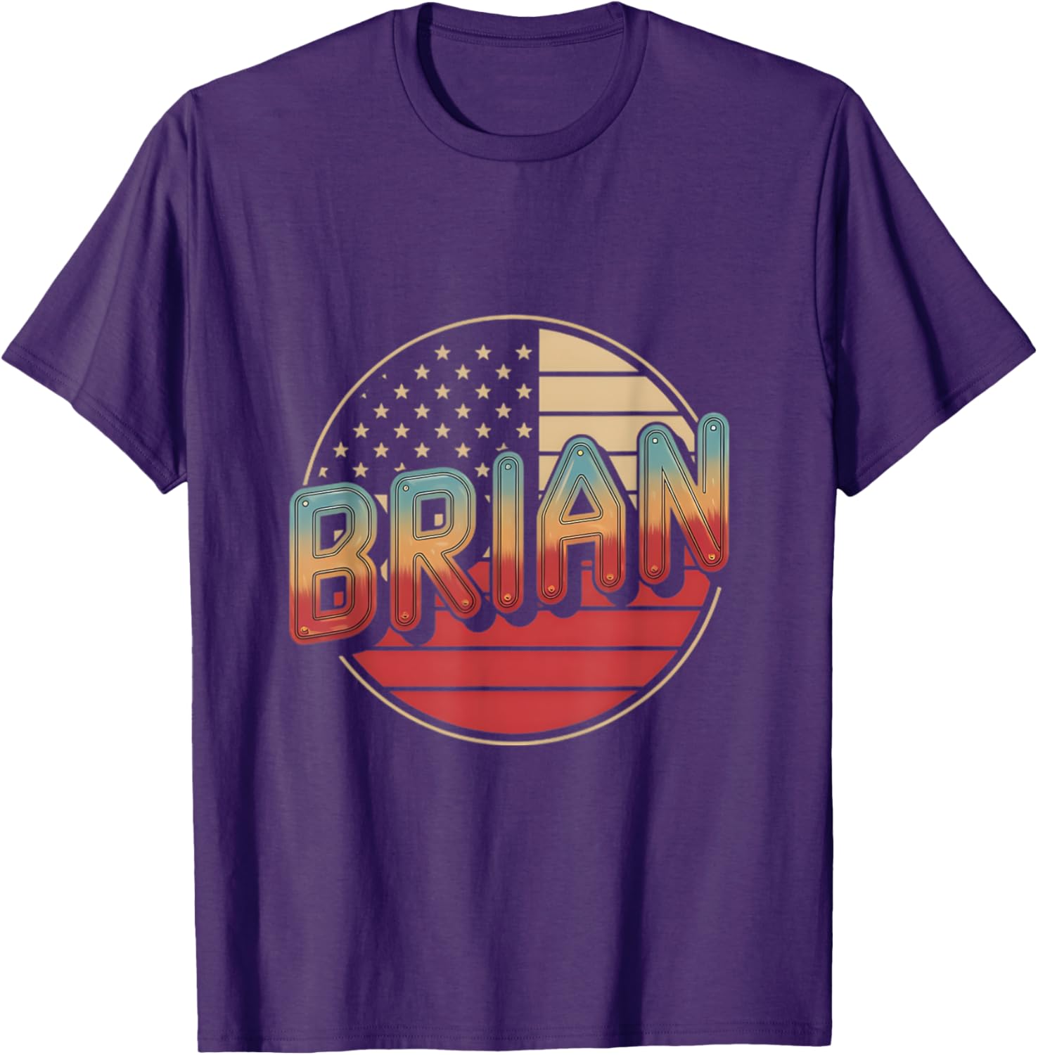 Personalized BRIAN USA Flag Patriot T-Shirt for Proud Americans - 4