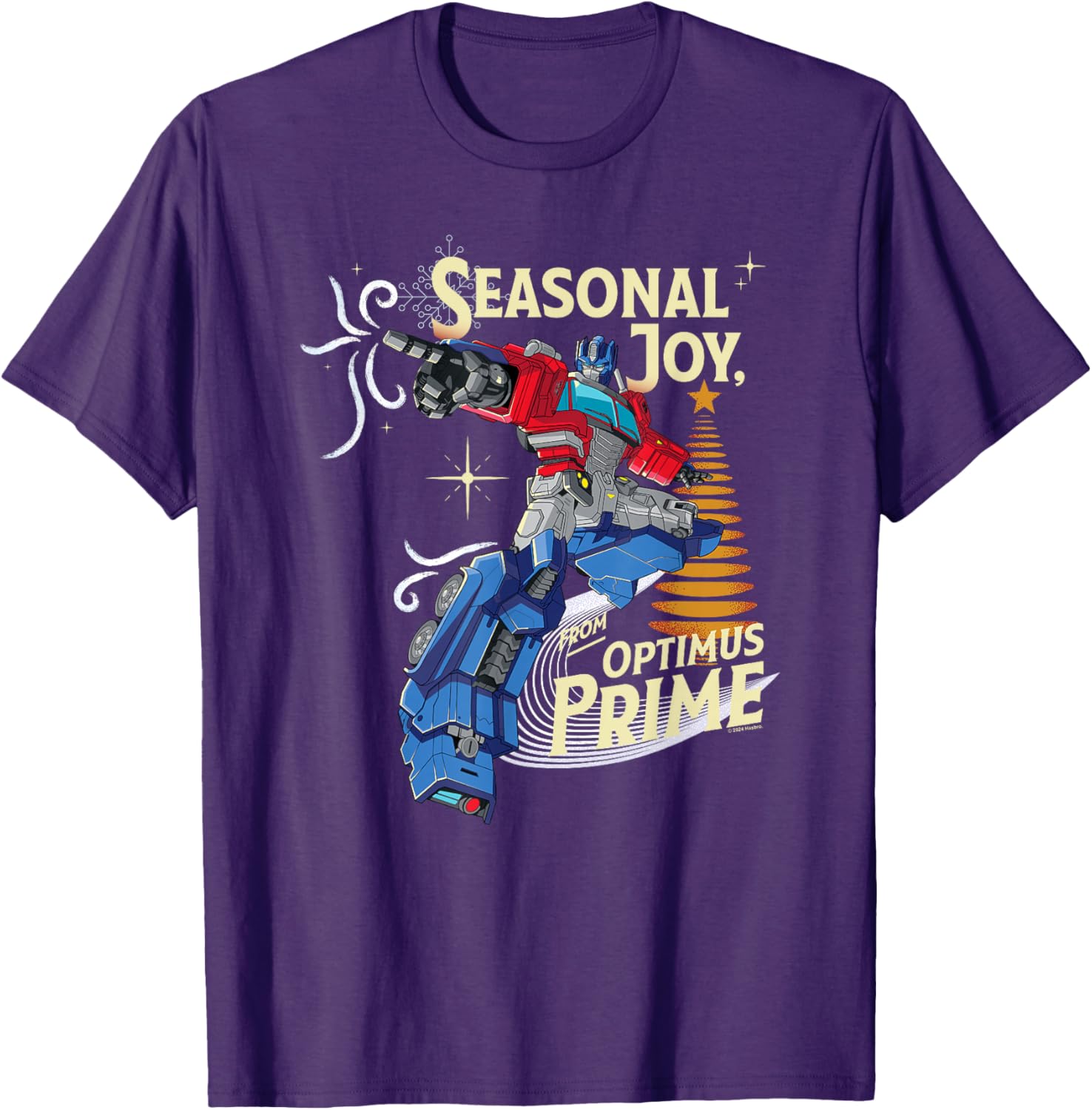Transformers Optimus Prime Christmas T-Shirt for Seasonal Cheer - 4