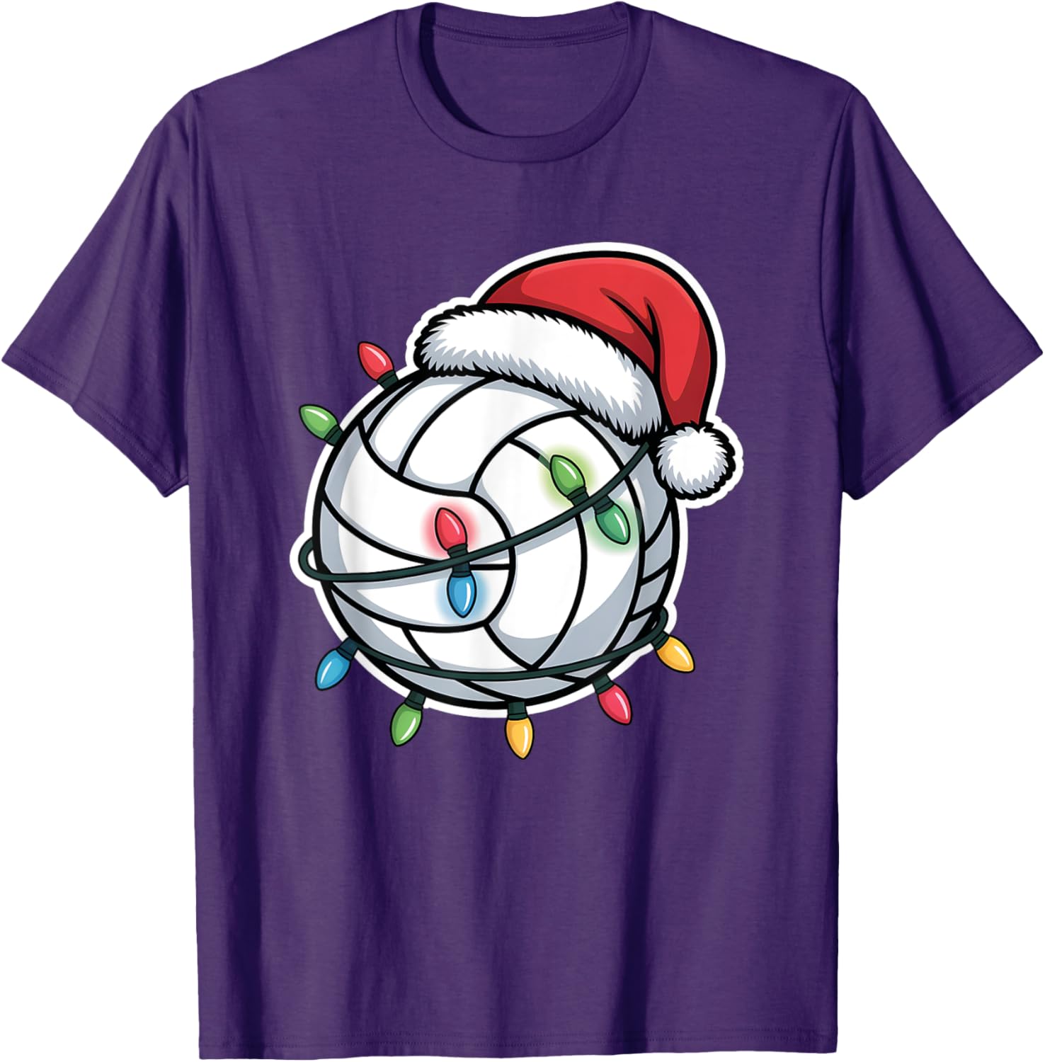 Festive Christmas Volleyball T-Shirt Perfect for Holiday Fun and Cheer - 2