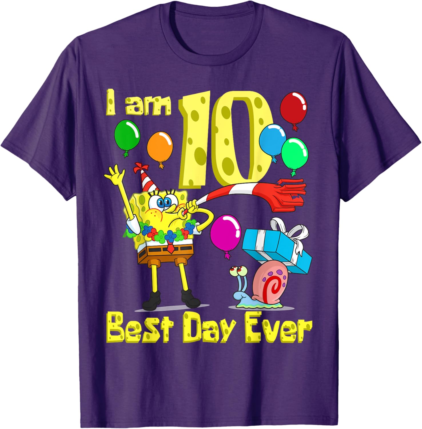 SpongeBob 10th Birthday Party T-Shirt by Mademark for Fun Celebrations - 12