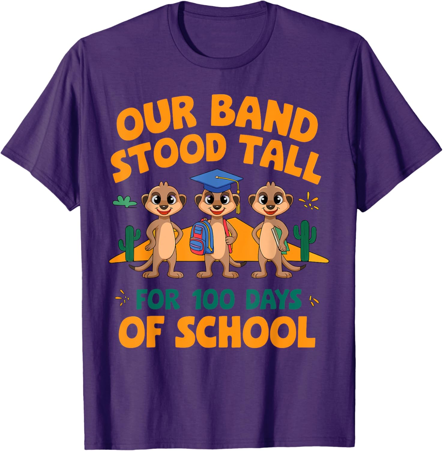 Our Band Stood Tall 100 Days of School T-Shirt for Boys and Girls - 4
