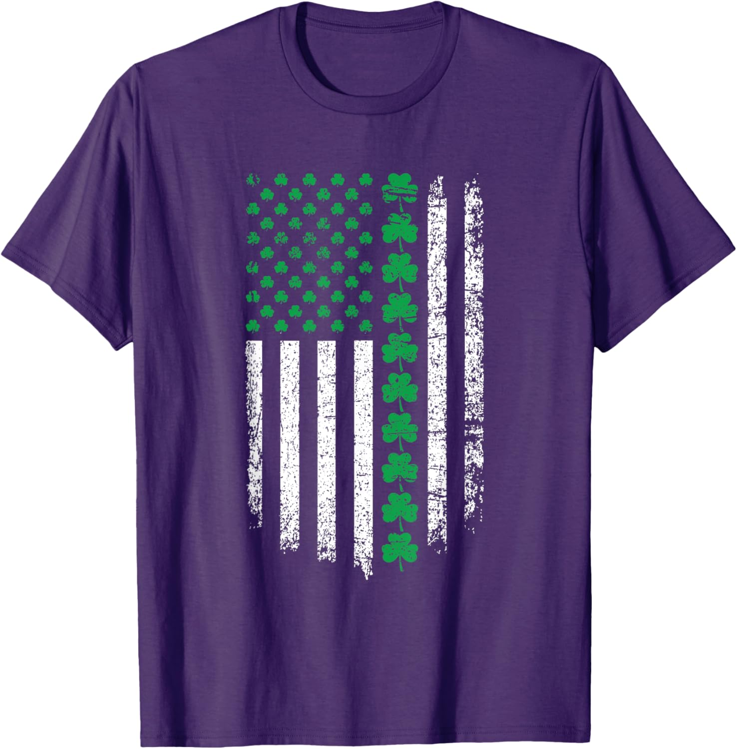 US American Flag Shamrock T-Shirt for St Patrick's Day Fun - 3