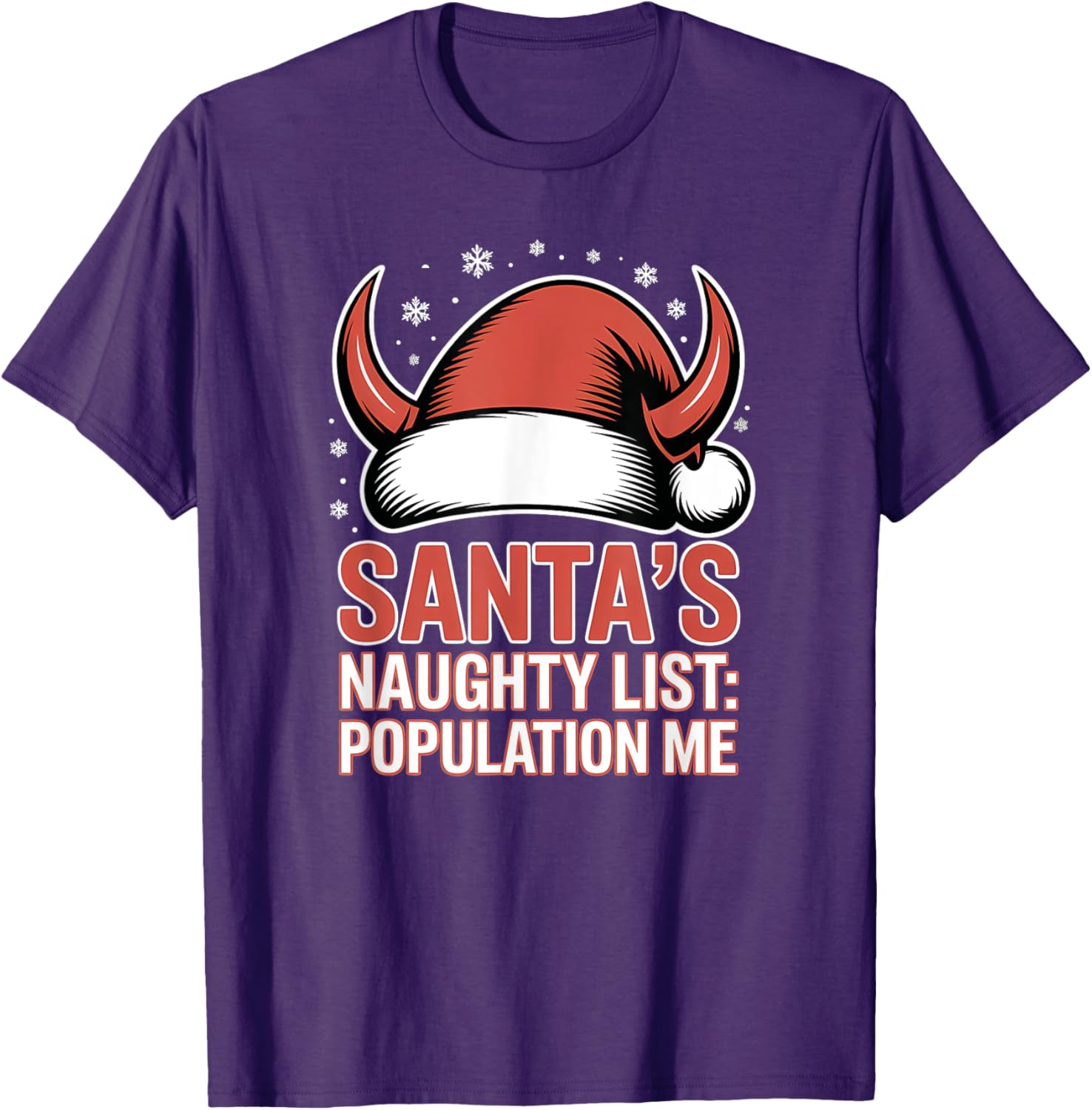 Santas Naughty List Christmas T-Shirt for Fun Holiday Celebrations - 2