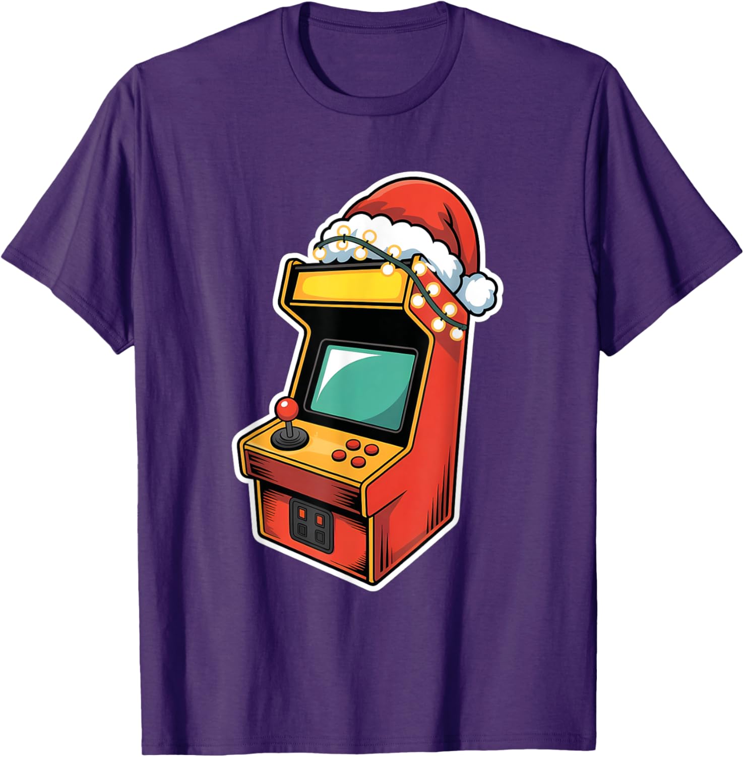 Festive Christmas Arcade Gamer T-Shirt for Holiday Fun and Style - 3
