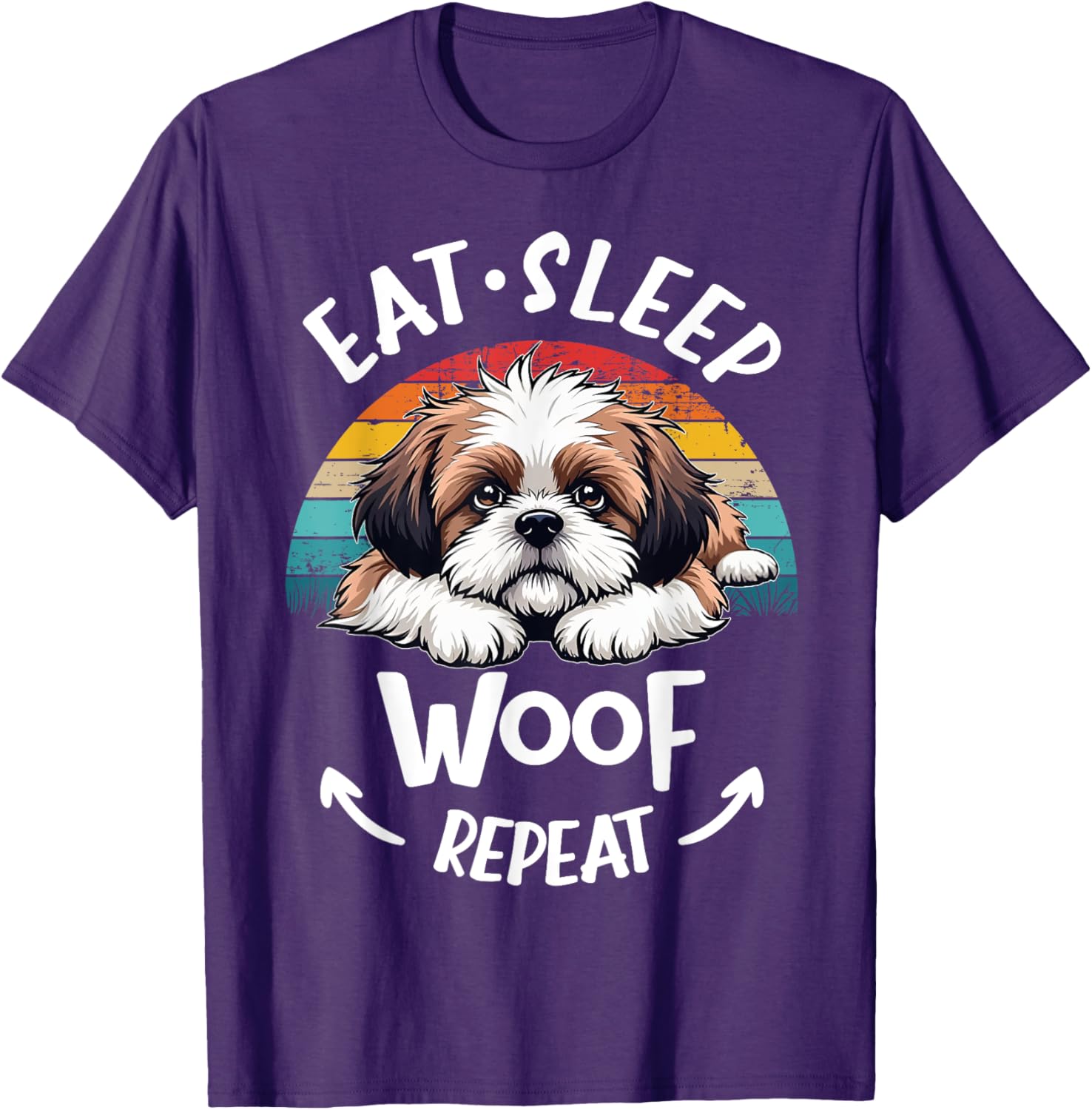 Shih Tzu Eat Sleep Repeat Fun T-Shirt for Men and Women - 9