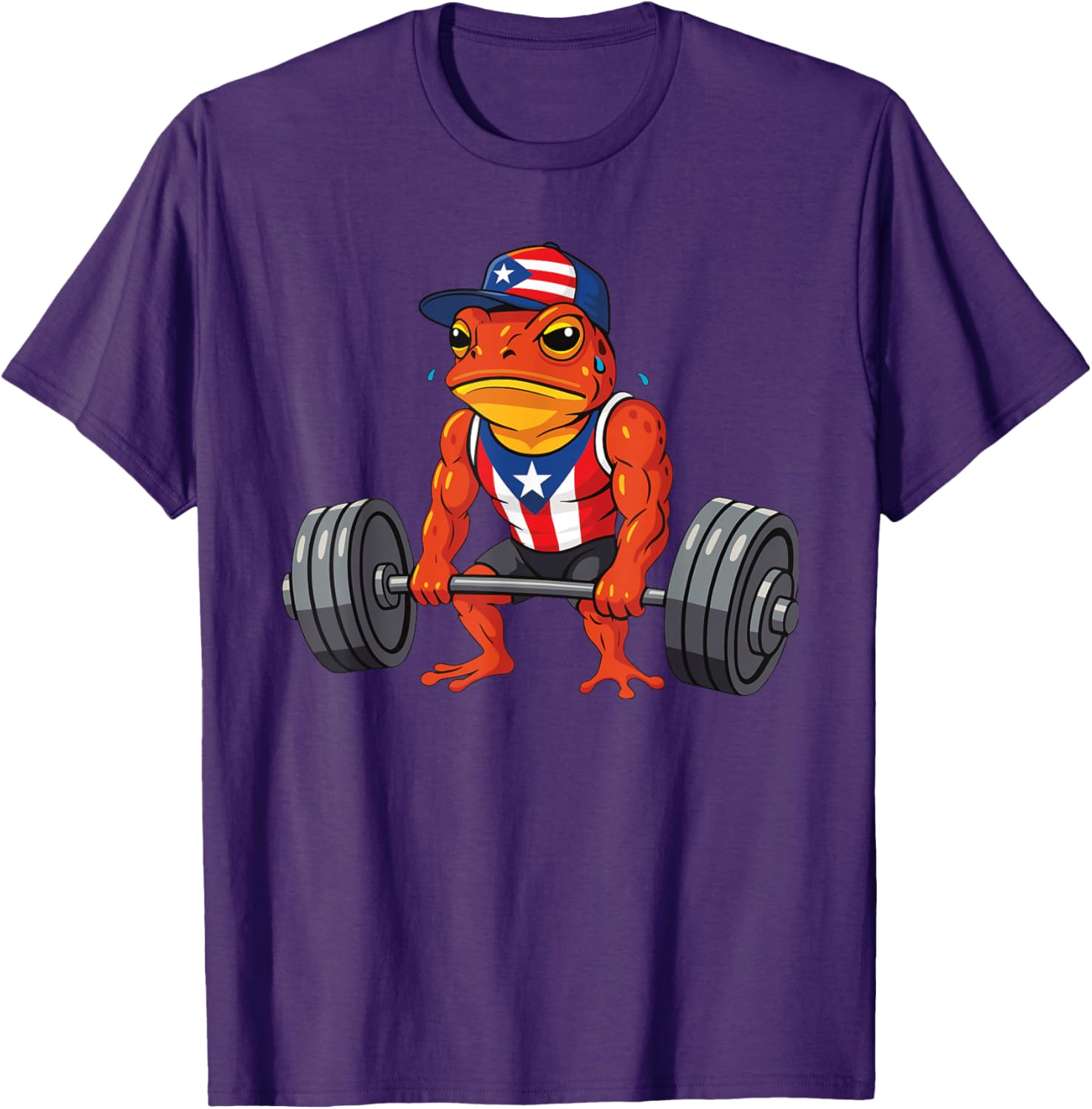 Taino Coqui Frog Gym Training T-Shirt with Puerto Rico Flag Design - 5