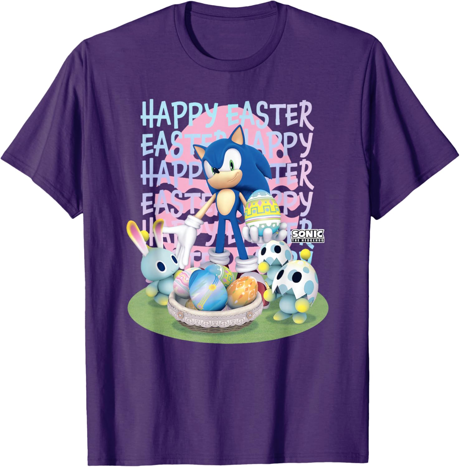 Sonic the Hedgehog Easter Egg Logo T-Shirt for Fun Spring Style - 6