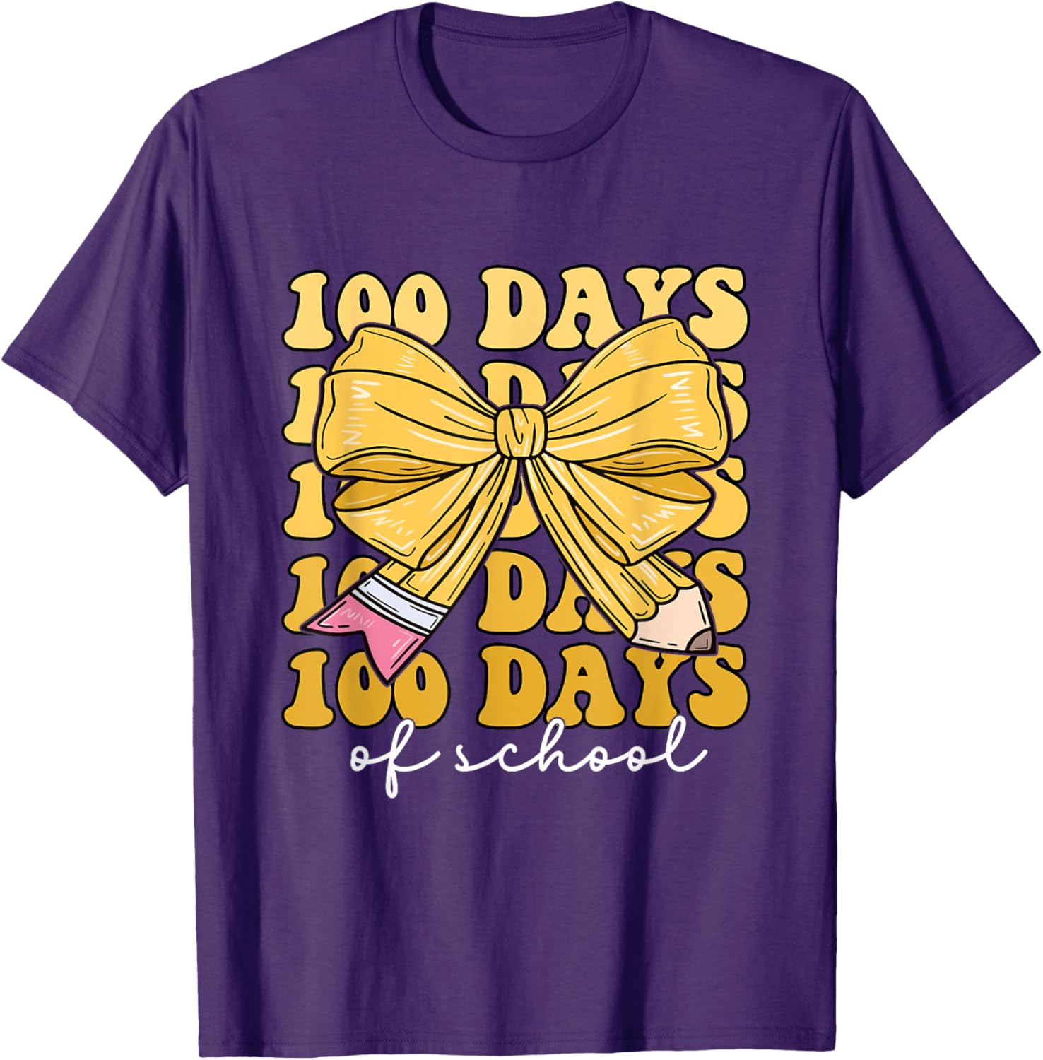 100 Days of School Coquette Bow T-Shirt for Girls Fun and Stylish - 8