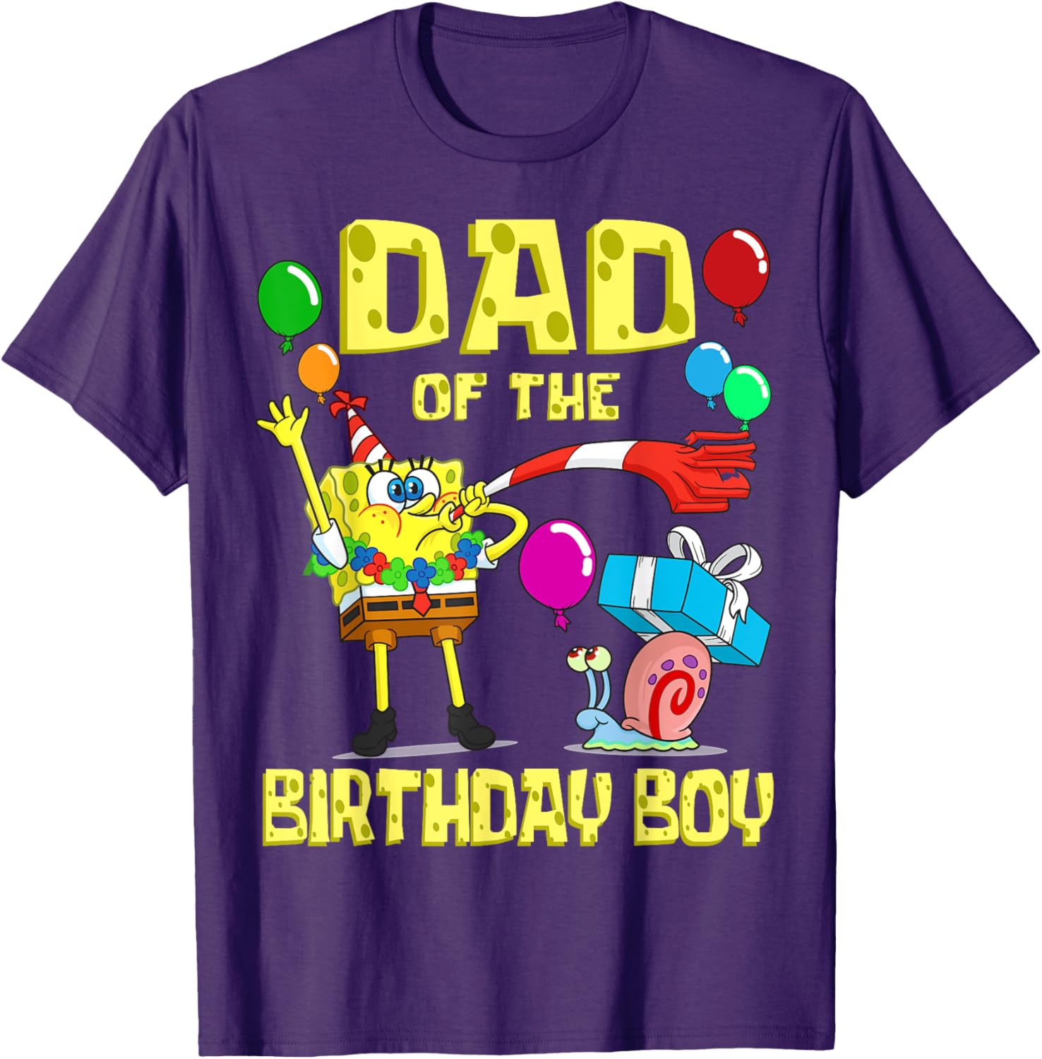 SpongeBob Daddy of the Birthday Boy Theme T-Shirt for Fun Parties - 12