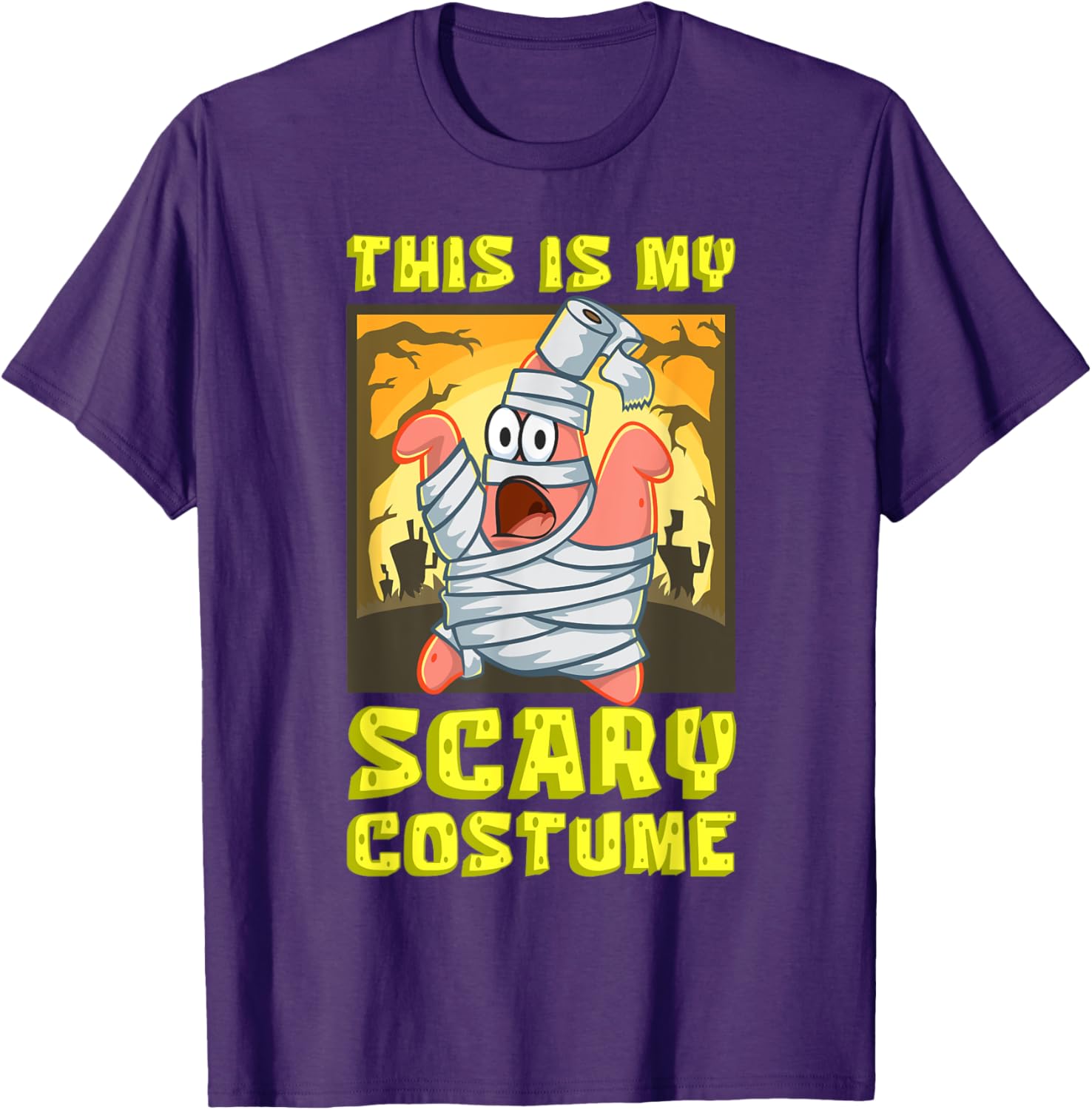 Mademark SpongeBob Halloween Patrick Mummy T-Shirt Fun Costume Apparel - 4