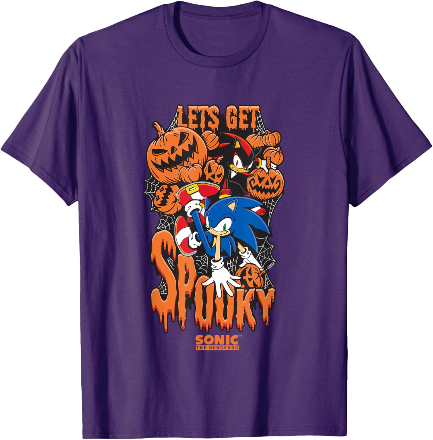 Sonic The Hedgehog Halloween Spooky T-Shirt for Fans of Sonic & Shadow - 4