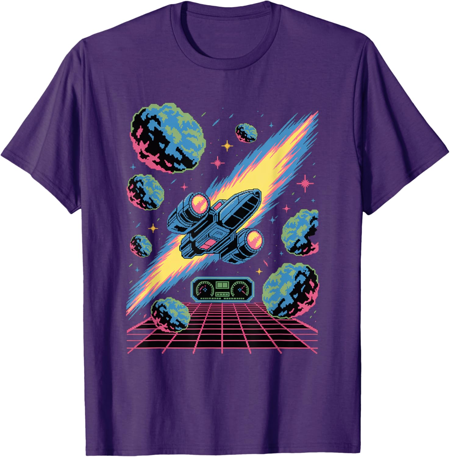 Retro Space Gamer T-Shirt for Pixel Art Adventure Lovers - 2