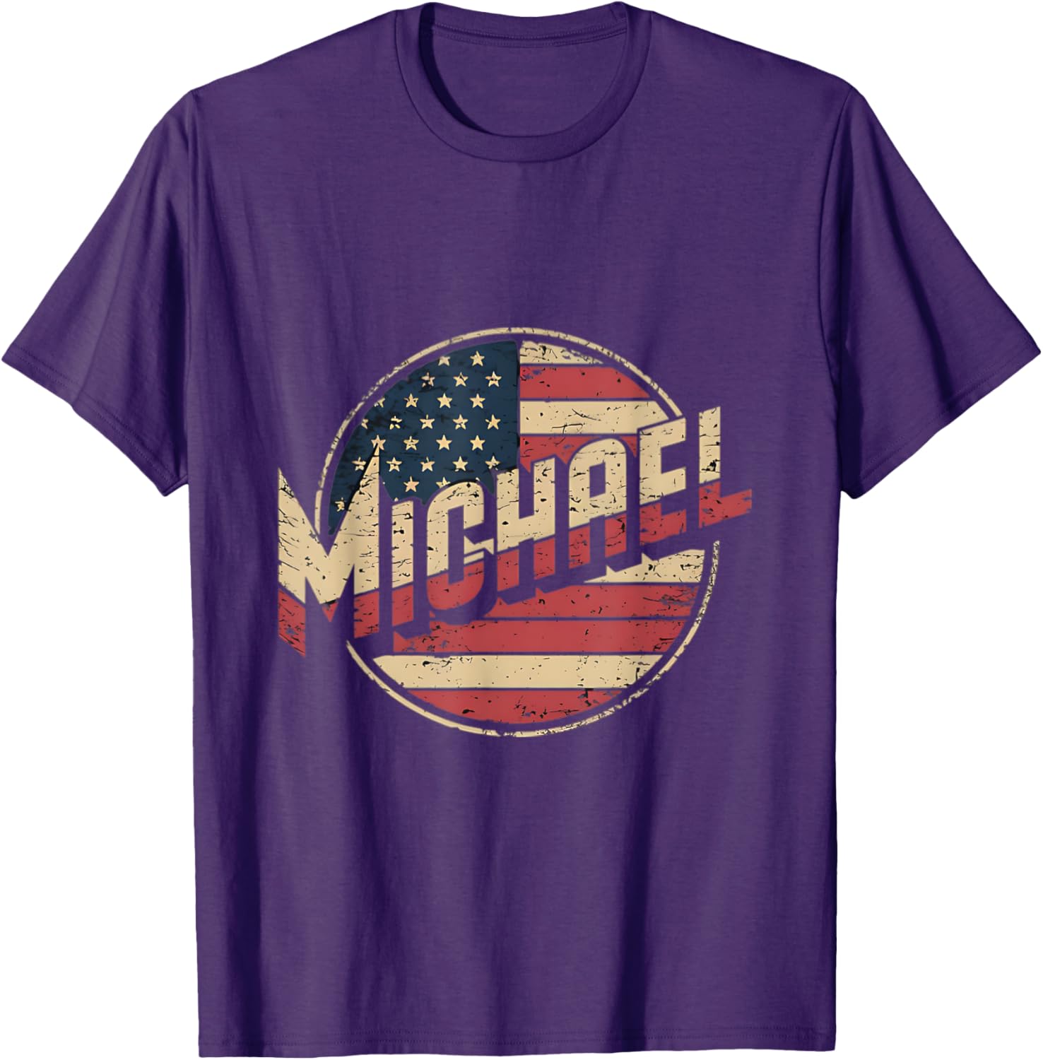 Personalized MICHAEL USA Flag Patriotic T-Shirt for Proud Americans - 7