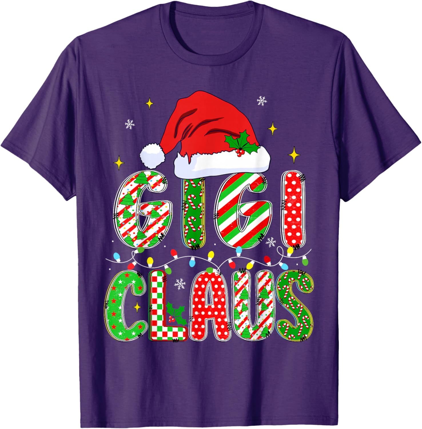 Festive HUGvyn Mom Matching Pajama T-Shirt for Family Christmas Fun - 16