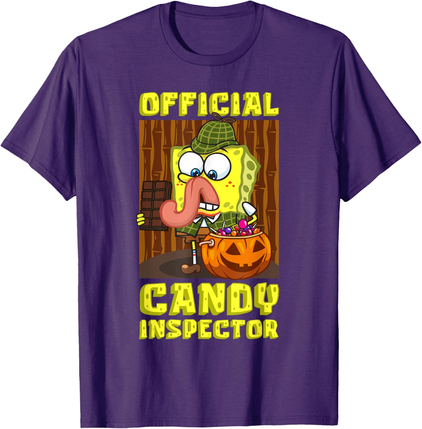 Mademark SpongeBob SquarePants Halloween Candy Inspector Fun T-Shirt - 19