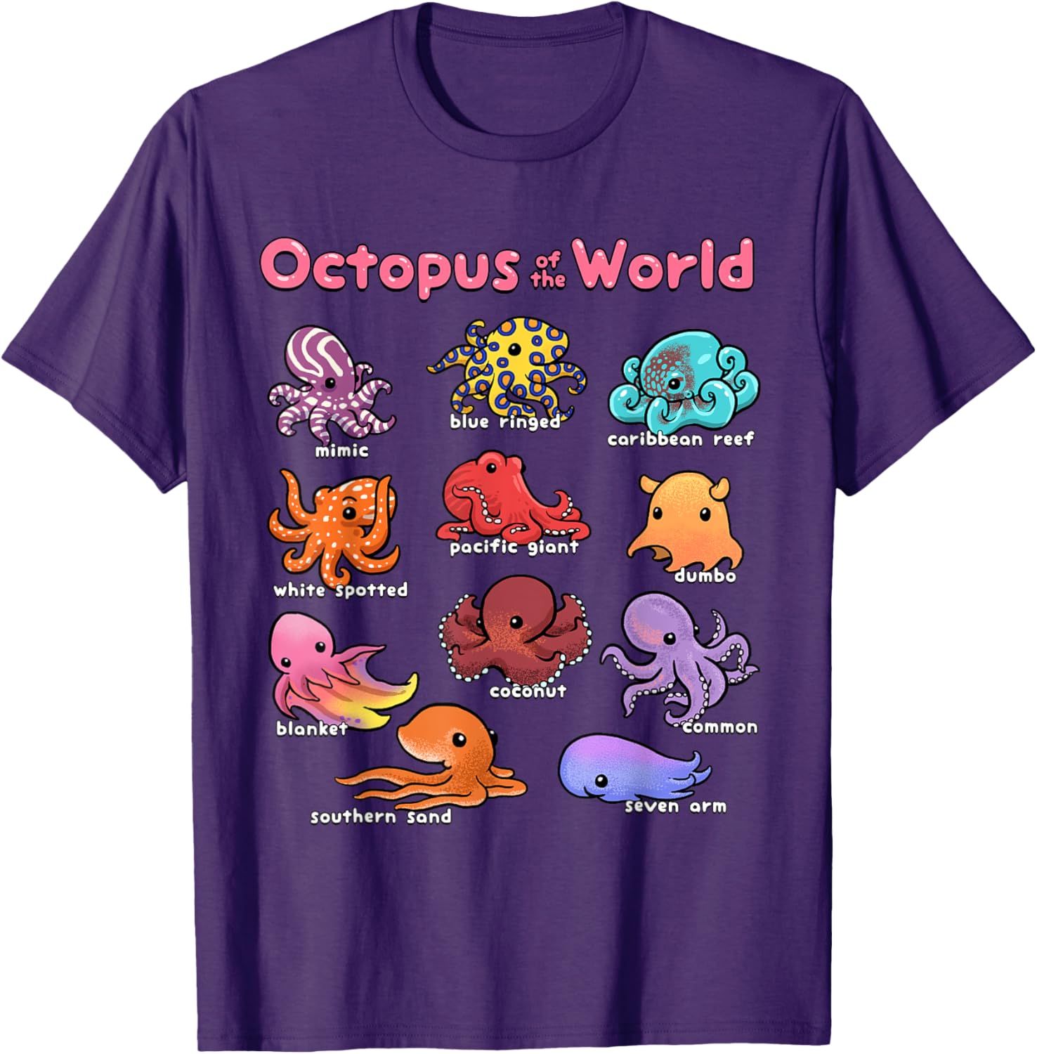 Octopus Sea Animals T-Shirt for Marine Life Lovers and Ocean Enthusiasts - 21