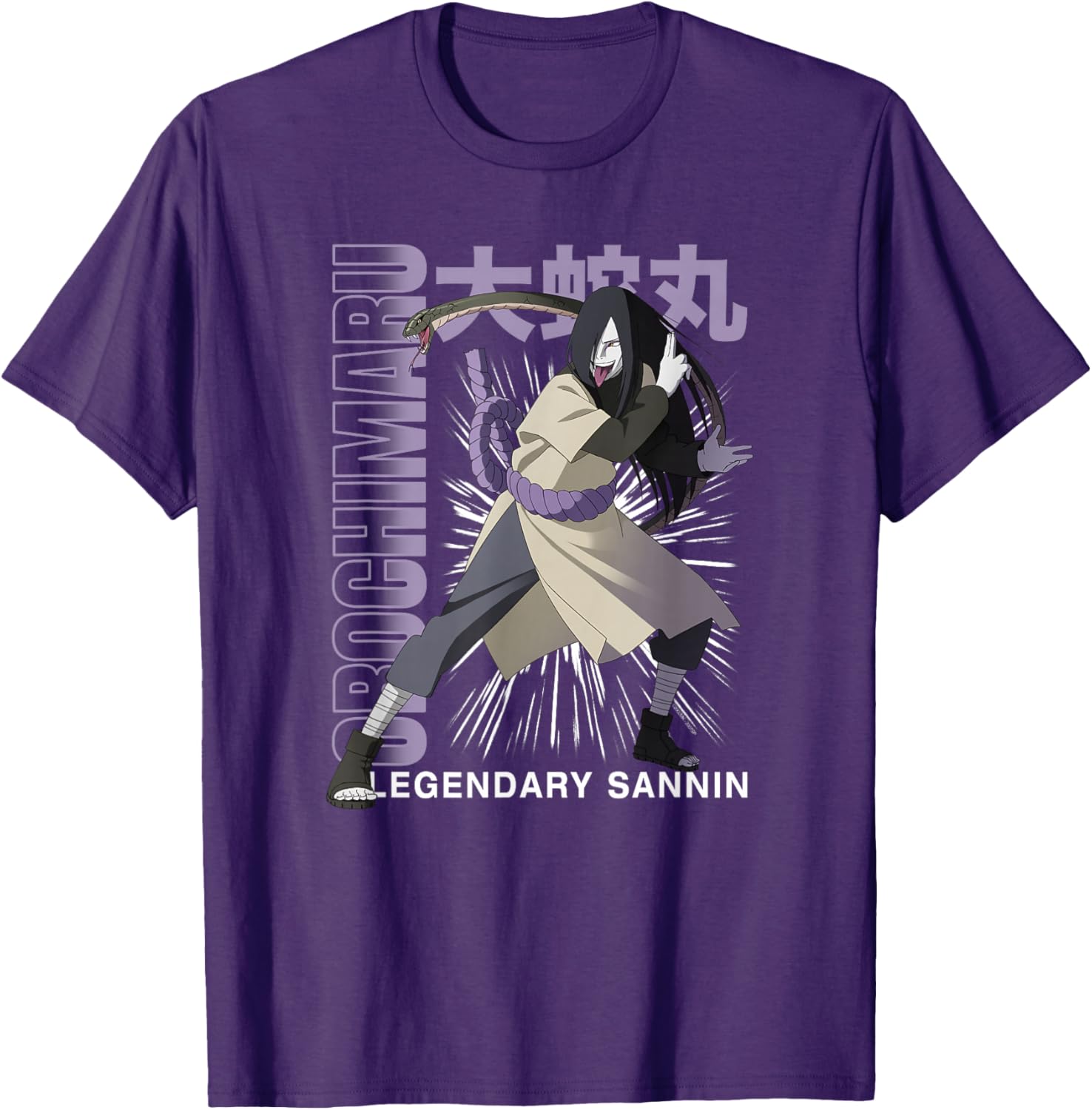 Orochimaru Legendary Sannin Naruto Shippuden Anime T-Shirt for Fans - 3