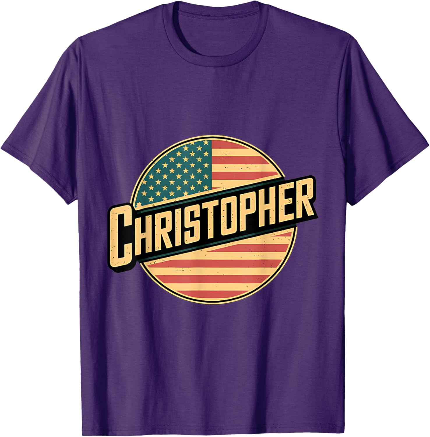 Personalized CHRISTOPHER USA Flag T-Shirt for Patriotic Style - 1
