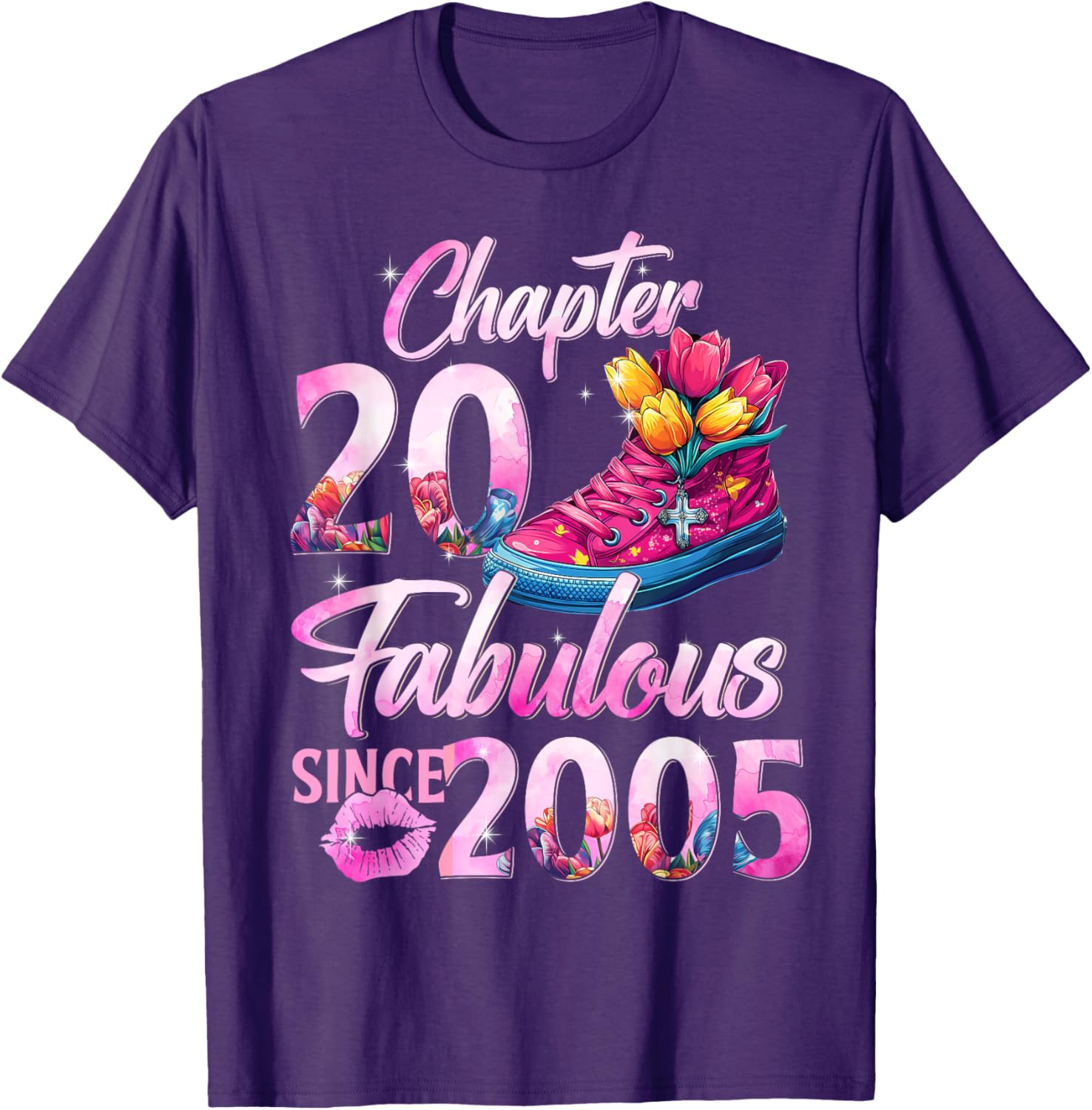 20th Birthday Queen T-Shirt Perfect Gift for 2005 EST Celebration - 3