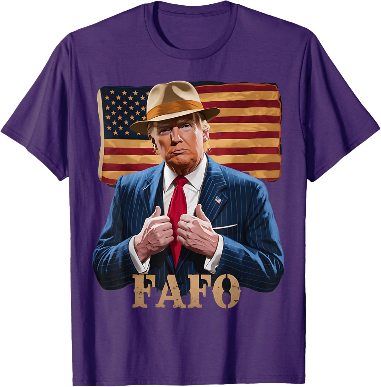President Trump FAFO US Flag T-Shirt for Patriotic Fans and Supporters - 2