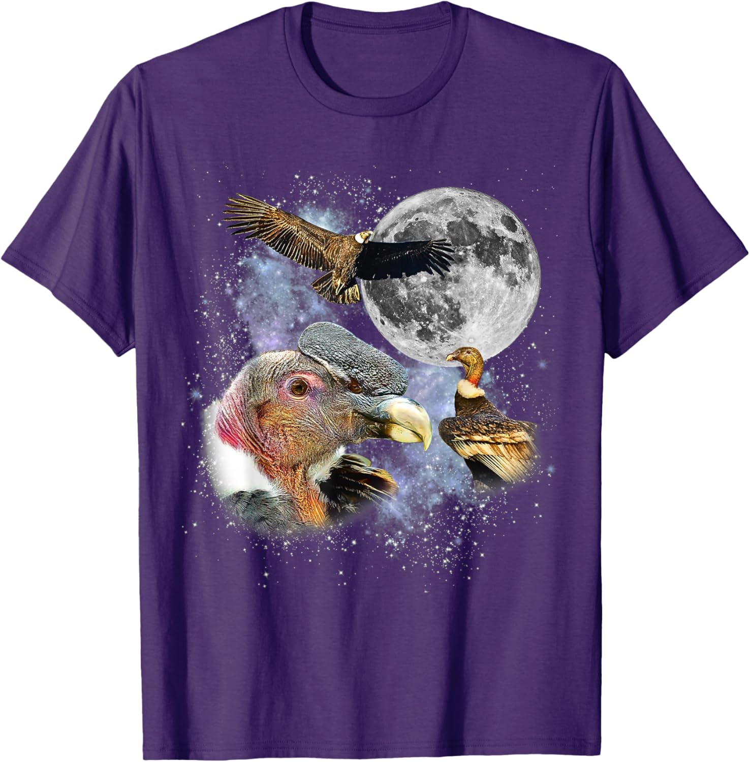 Retro Andean Condor Moon Graphic 90s Vintage T-Shirt for Cool Style - 14