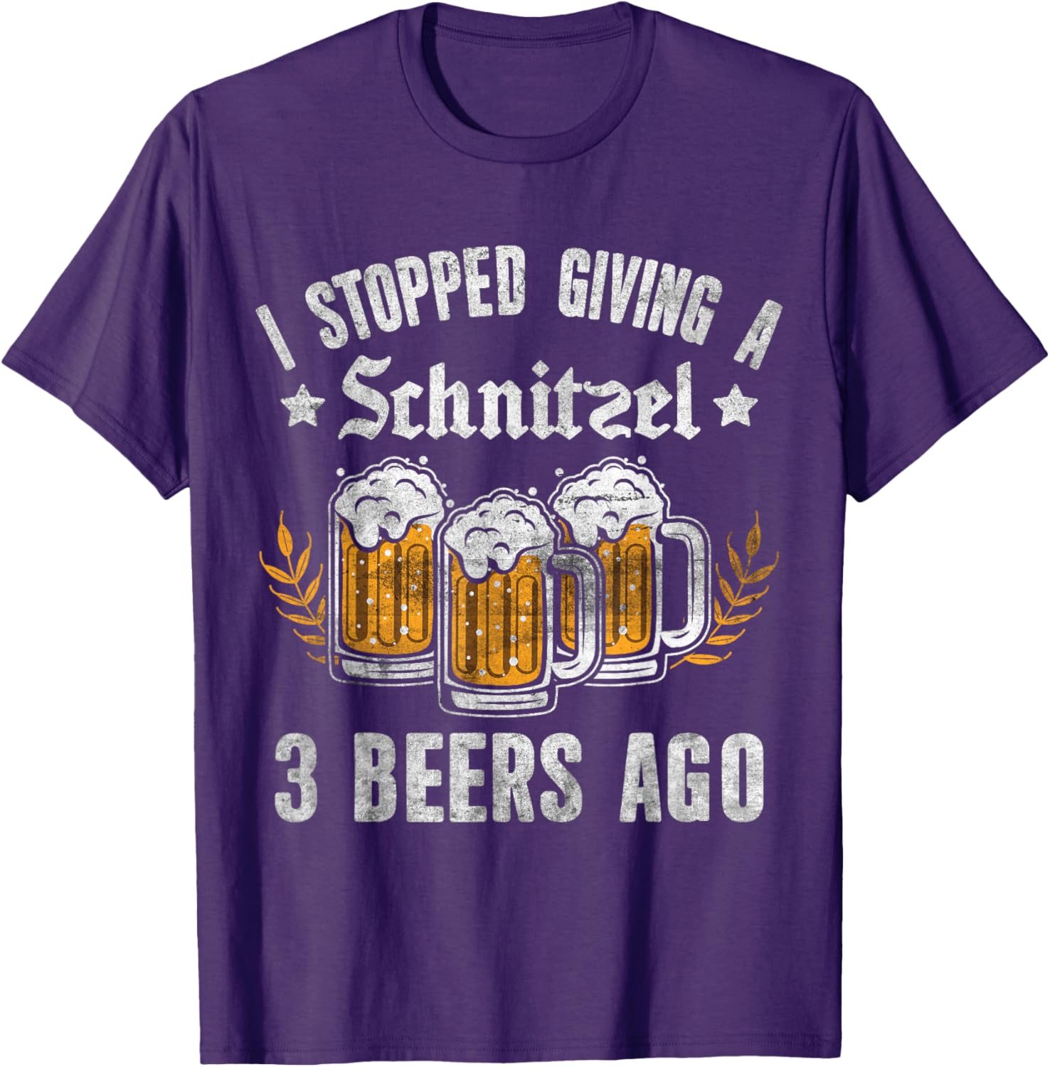 Oktoberfest I Stopped Giving A Schnitzel 3 Beers Ago T-Shirt for Fun Nights - 8